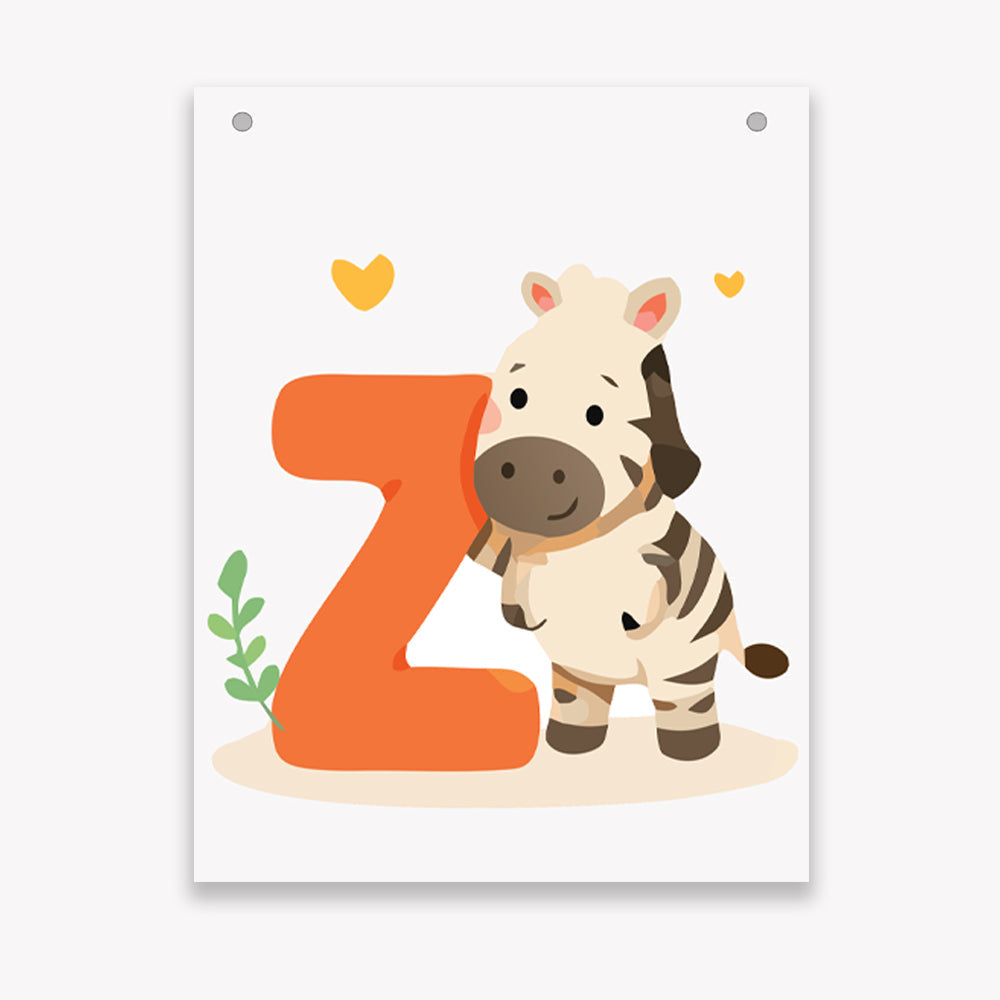 Make Your Own Banner Animal Fun Alphabet Z Size 7 x 5.16inch 1pc IB