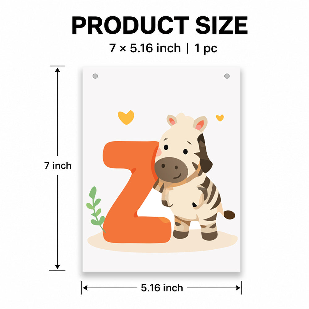 Make Your Own Banner Animal Fun Alphabet Z Size 7 x 5.16inch 1pc IB