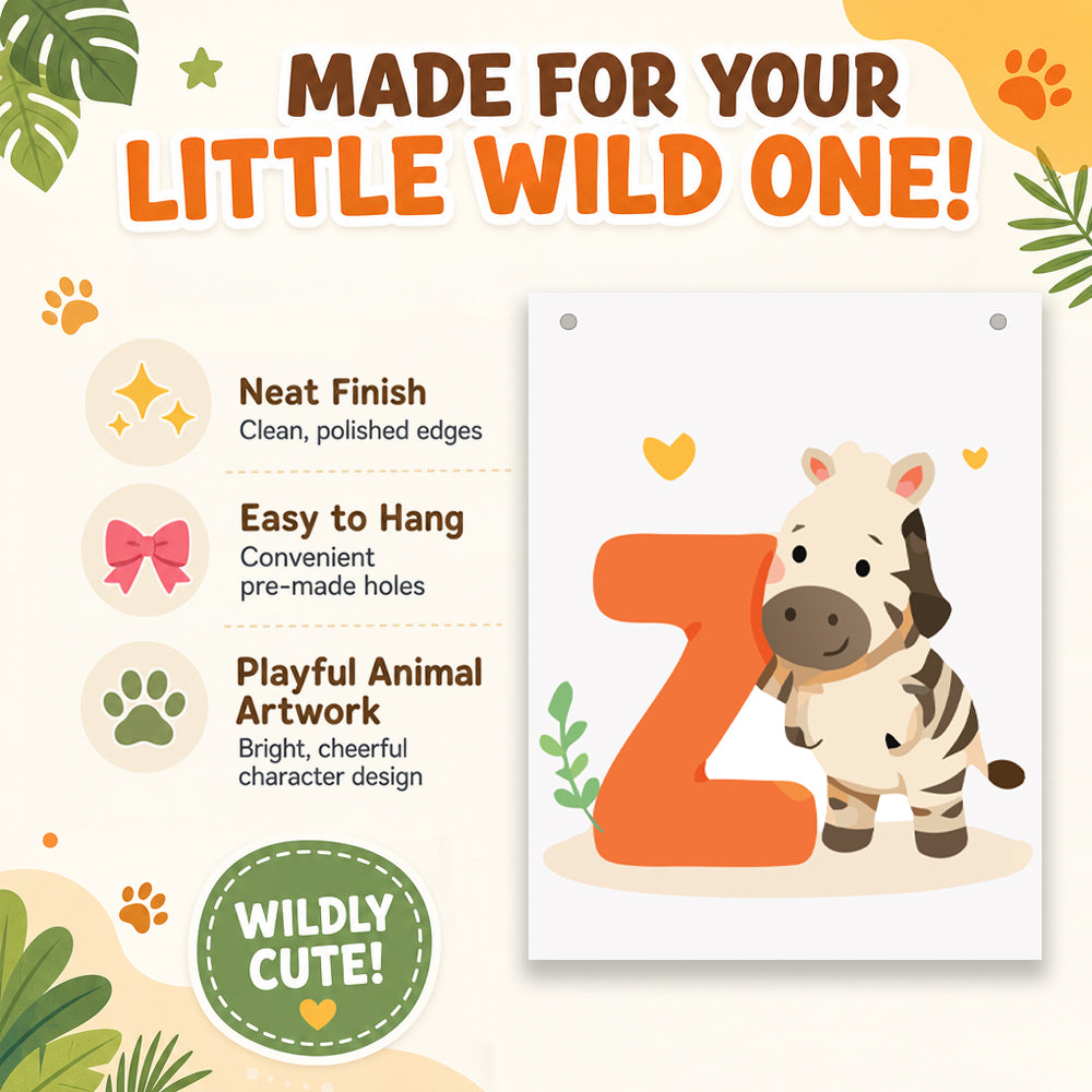Make Your Own Banner Animal Fun Alphabet Z Size 7 x 5.16inch 1pc IB
