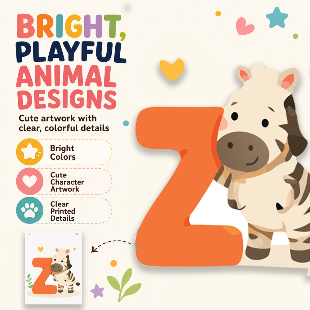 Make Your Own Banner Animal Fun Alphabet Z Size 7 x 5.16inch 1pc IB