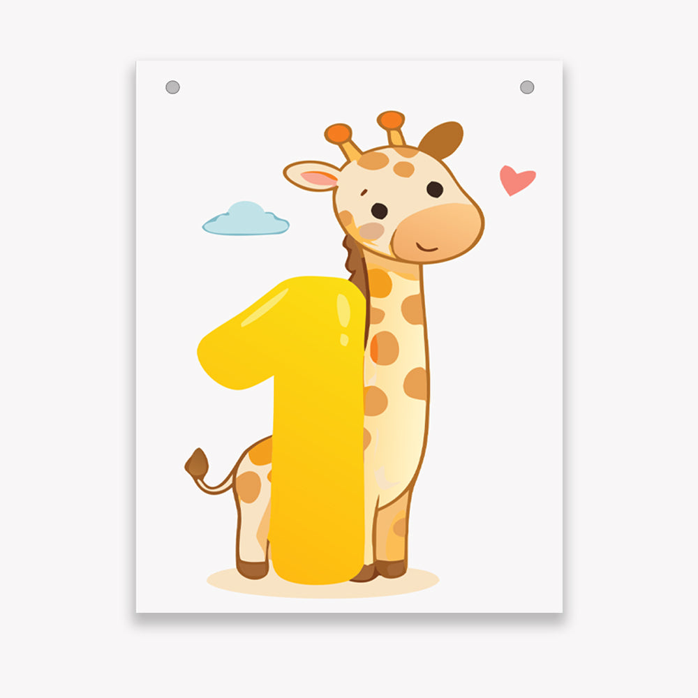 Make Your Own Banner Animal Fun Number 1 Size 7 x 5.16inch 1pc IB