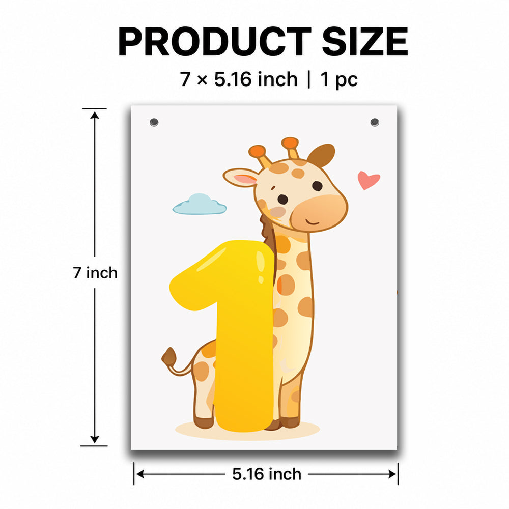 Make Your Own Banner Animal Fun Number 1 Size 7 x 5.16inch 1pc IB