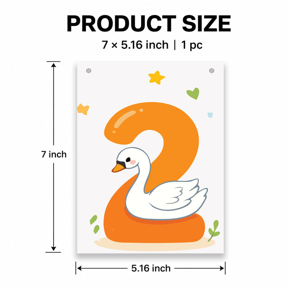 Make Your Own Banner Animal Fun Number 2 Size 7 x 5.16inch 1pc IB