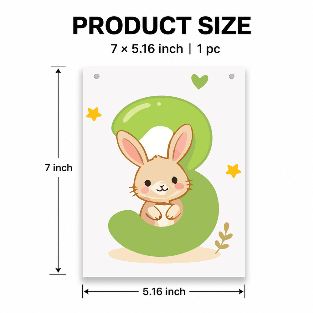 Make Your Own Banner Animal Fun Number 3 Size 7 x 5.16inch 1pc IB