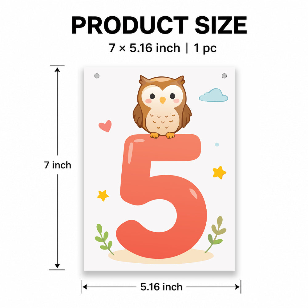 Make Your Own Banner Animal Fun Number 5 Size 7 x 5.16inch 1pc IB