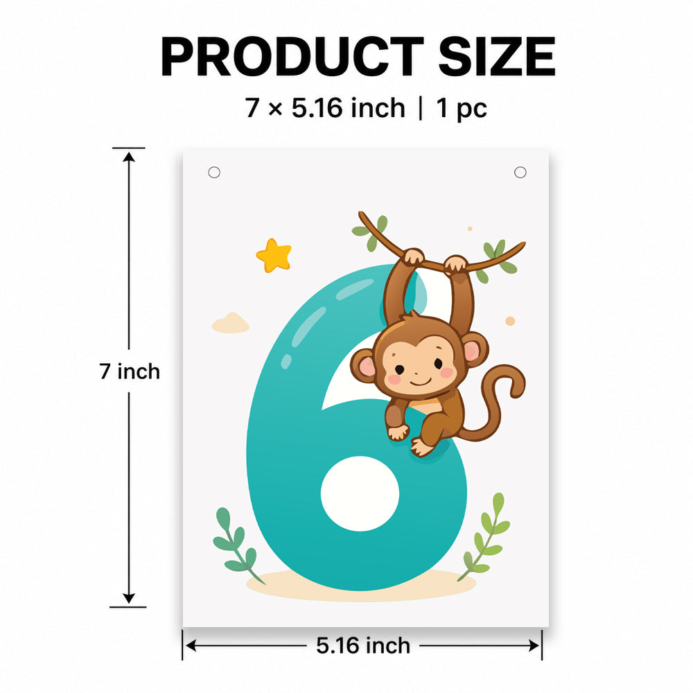 Make Your Own Banner Animal Fun Number 6 Size 7 x 5.16inch 1pc IB
