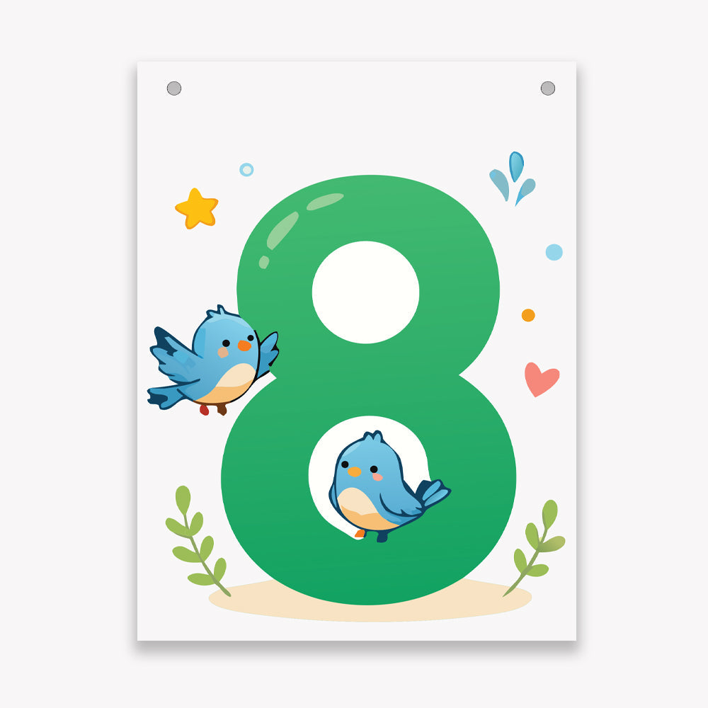 Make Your Own Banner Animal Fun Number 8 Size 7 x 5.16inch 1pc IB