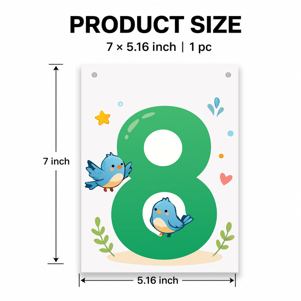 Make Your Own Banner Animal Fun Number 8 Size 7 x 5.16inch 1pc IB