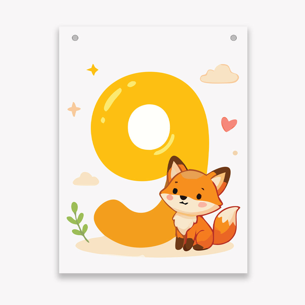 Make Your Own Banner Animal Fun Number 9 Size 7 x 5.16inch 1pc IB