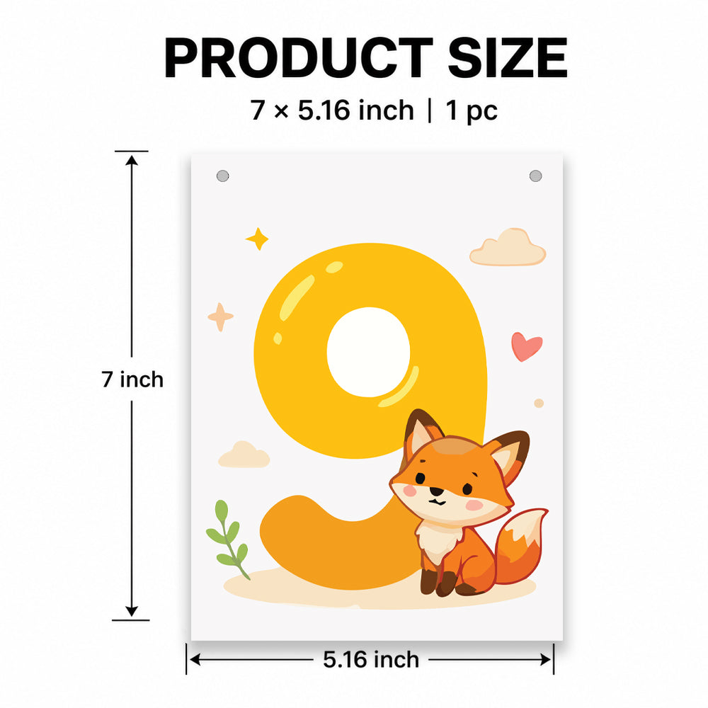 Make Your Own Banner Animal Fun Number 9 Size 7 x 5.16inch 1pc IB