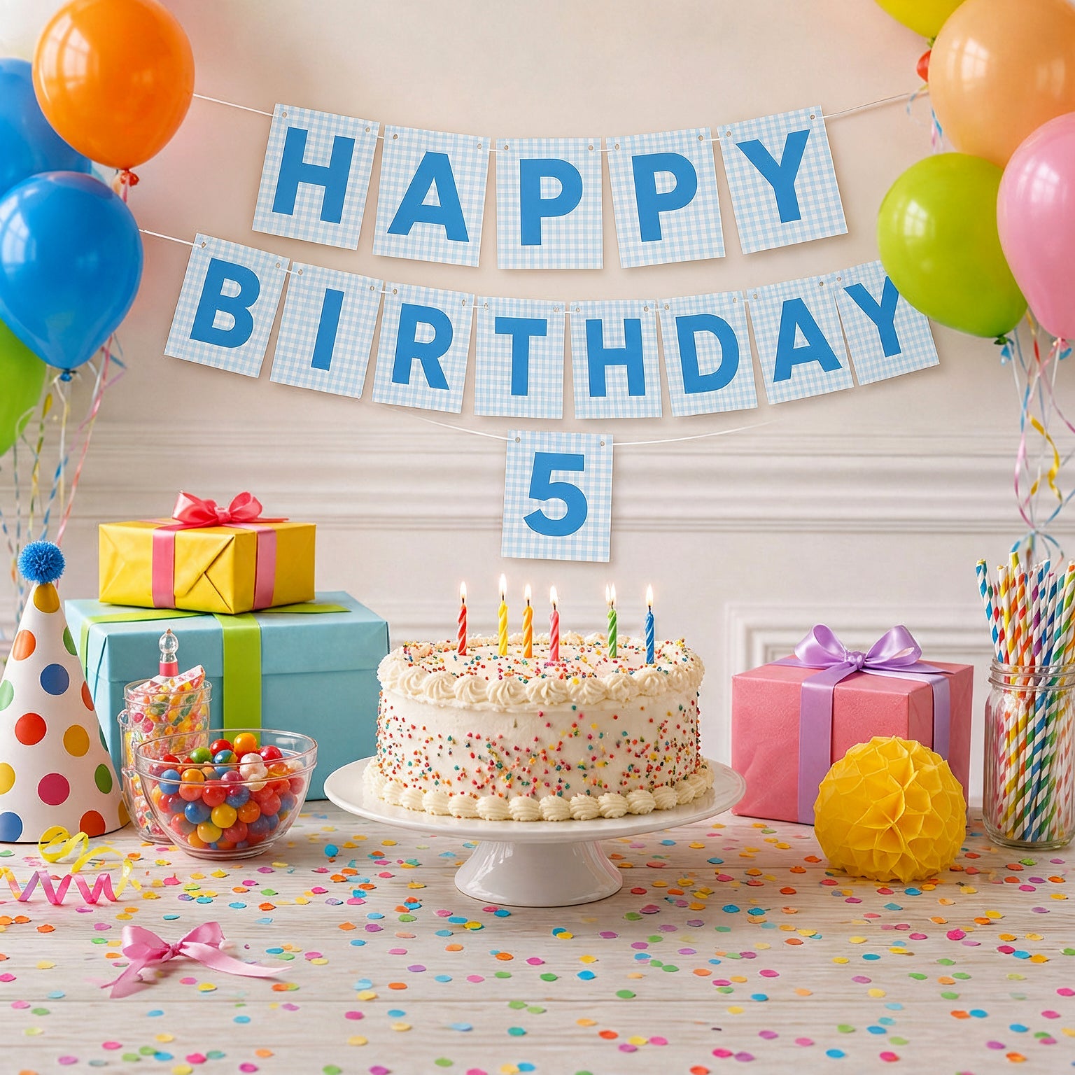 Make Your Own Banner Aqua Alphabet K size 7 x 5.16inch 1pc IB