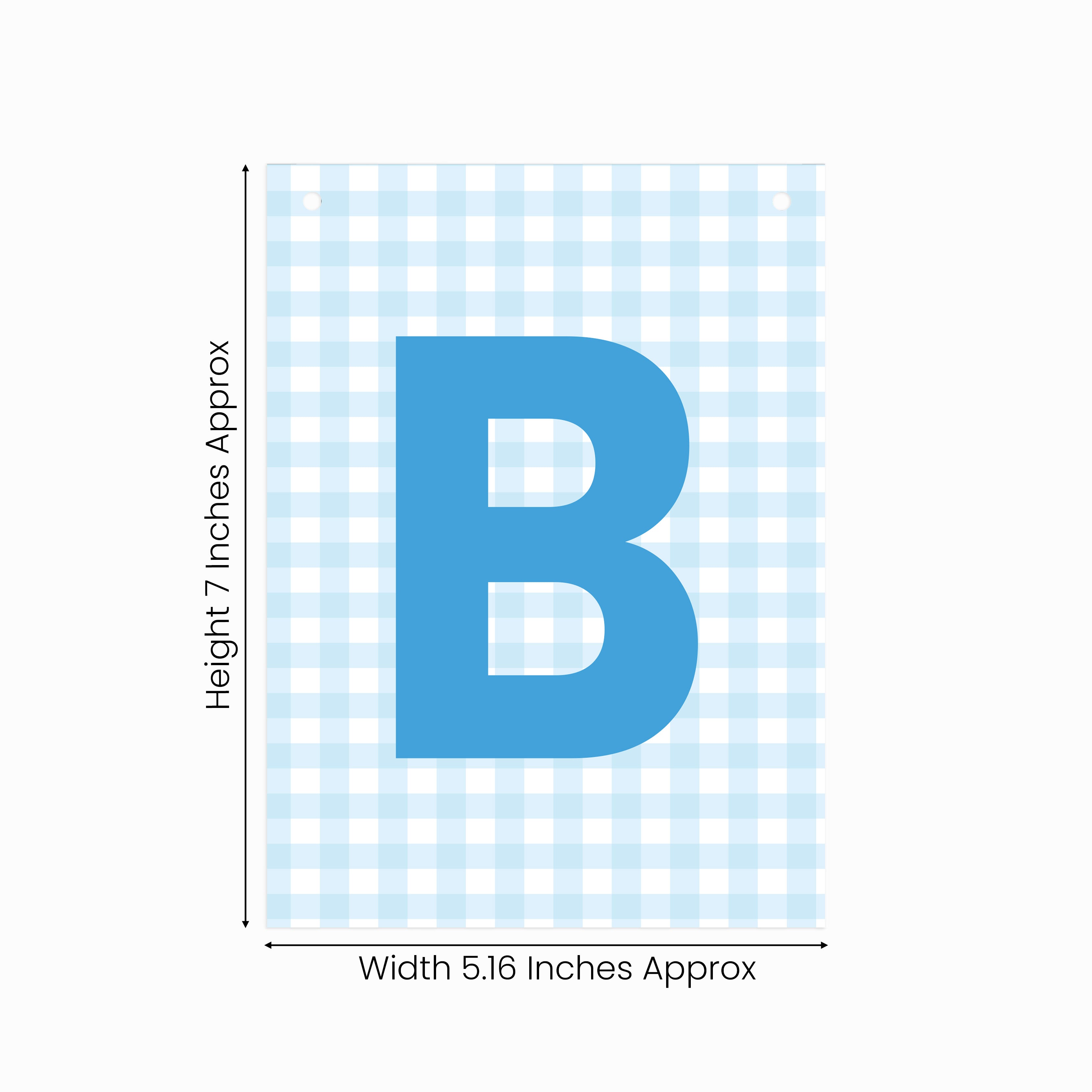 Make Your Own Banner Aqua Alphabet B Size 7 x 5.16inch 1pc IB