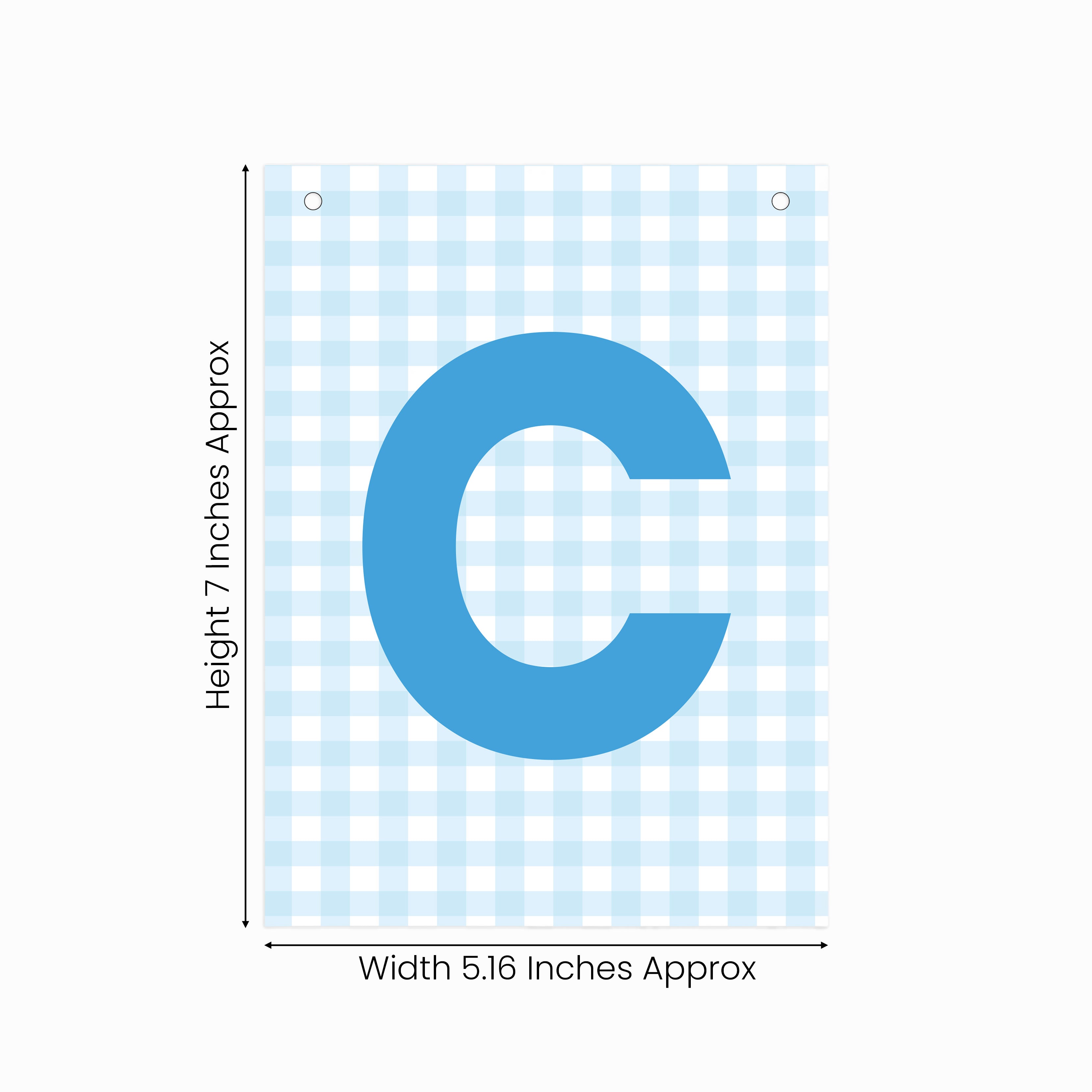 Make Your Own Banner Aqua Alphabet C Size 7 x 5.16inch 1pc IB