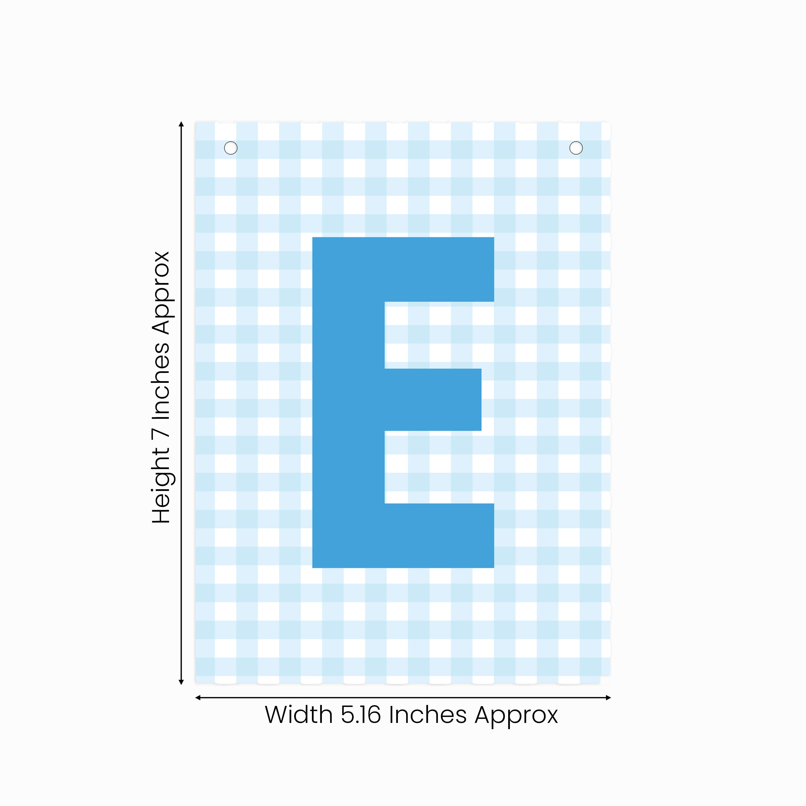Make Your Own Banner Aqua Alphabet E Size 7 x 5.16inch 1pc IB