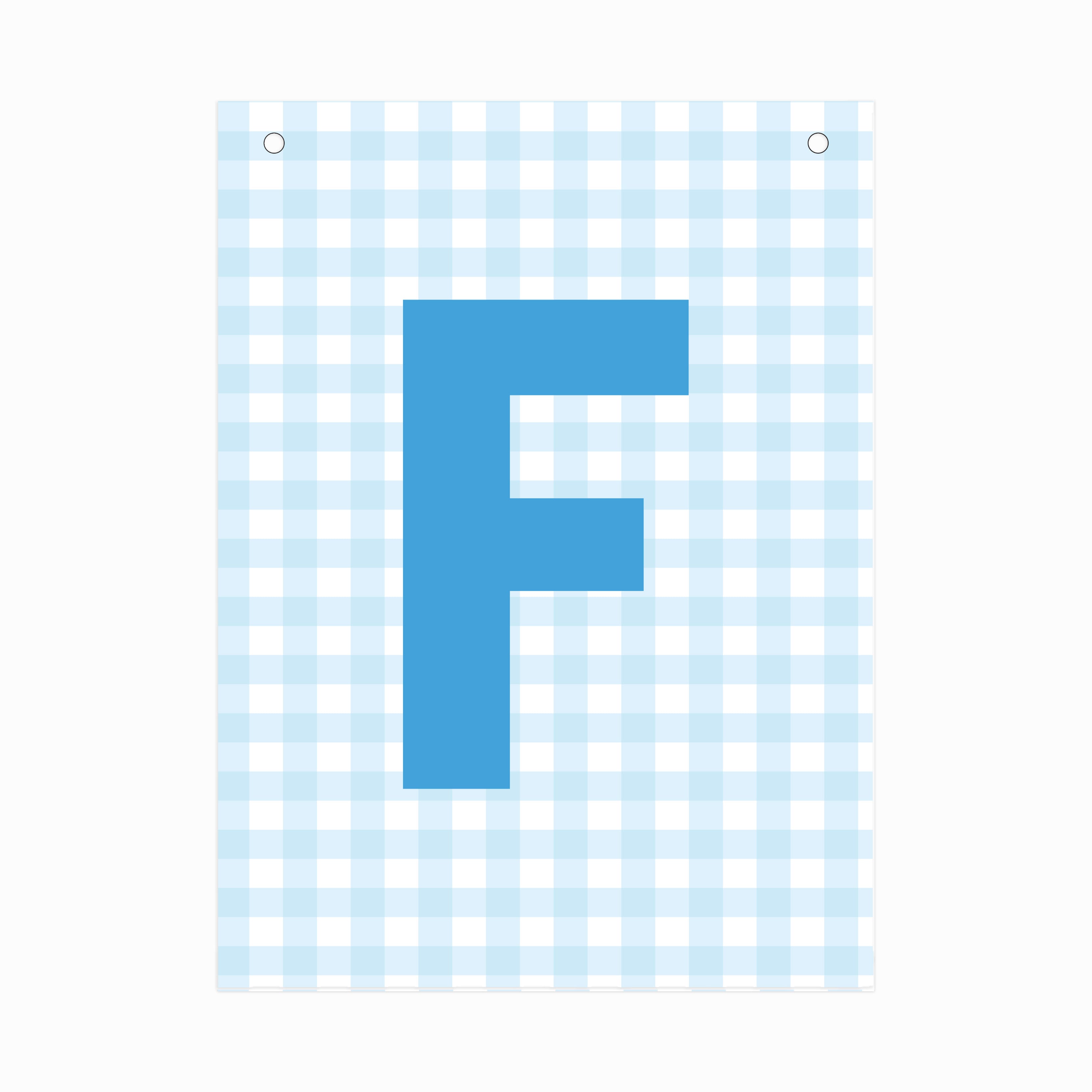 Make Your Own Banner Aqua Alphabet F Size 7 x 5.16inch 1pc IB