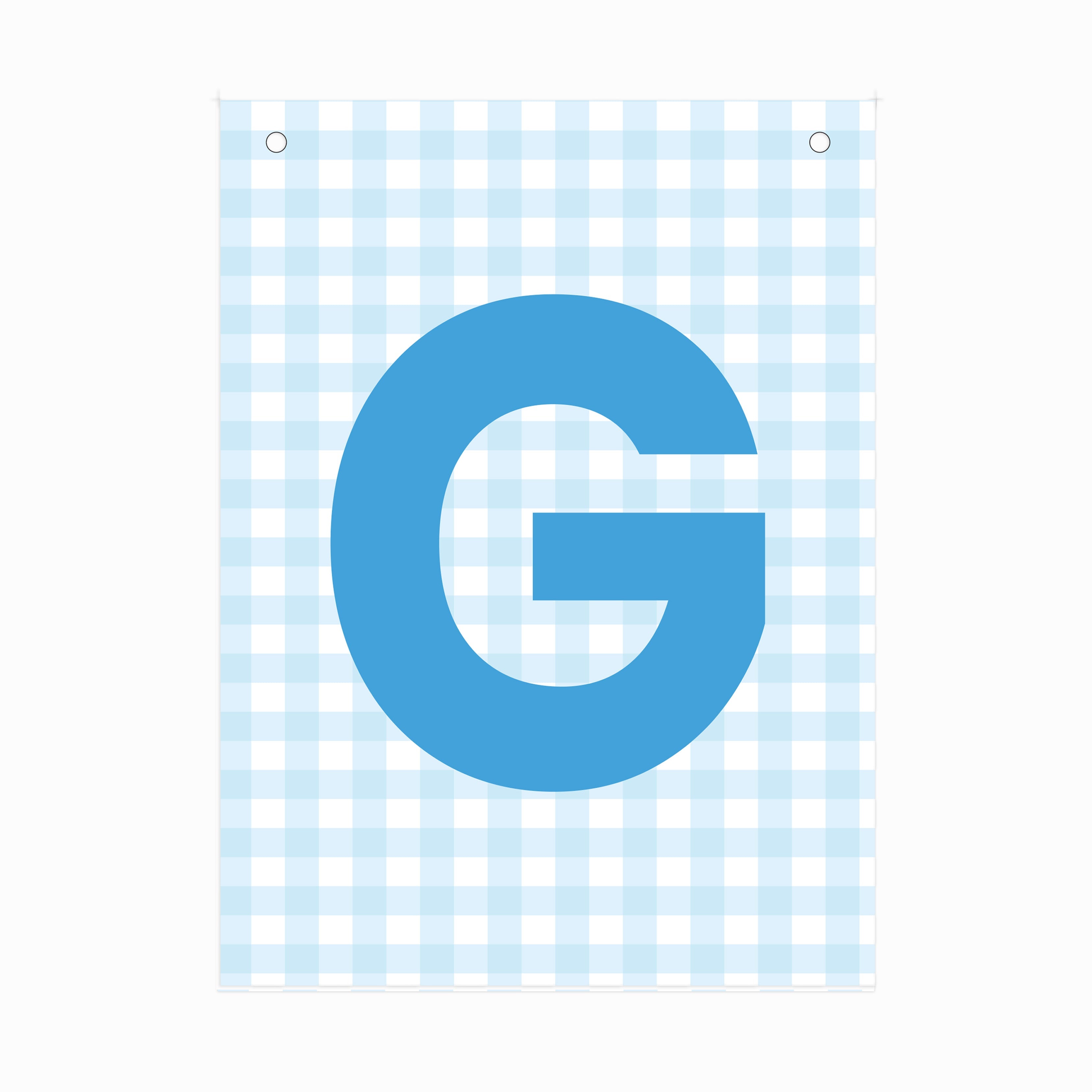 Make Your Own Banner Aqua Alphabet G size 7 x 5.16inch 1pc IB
