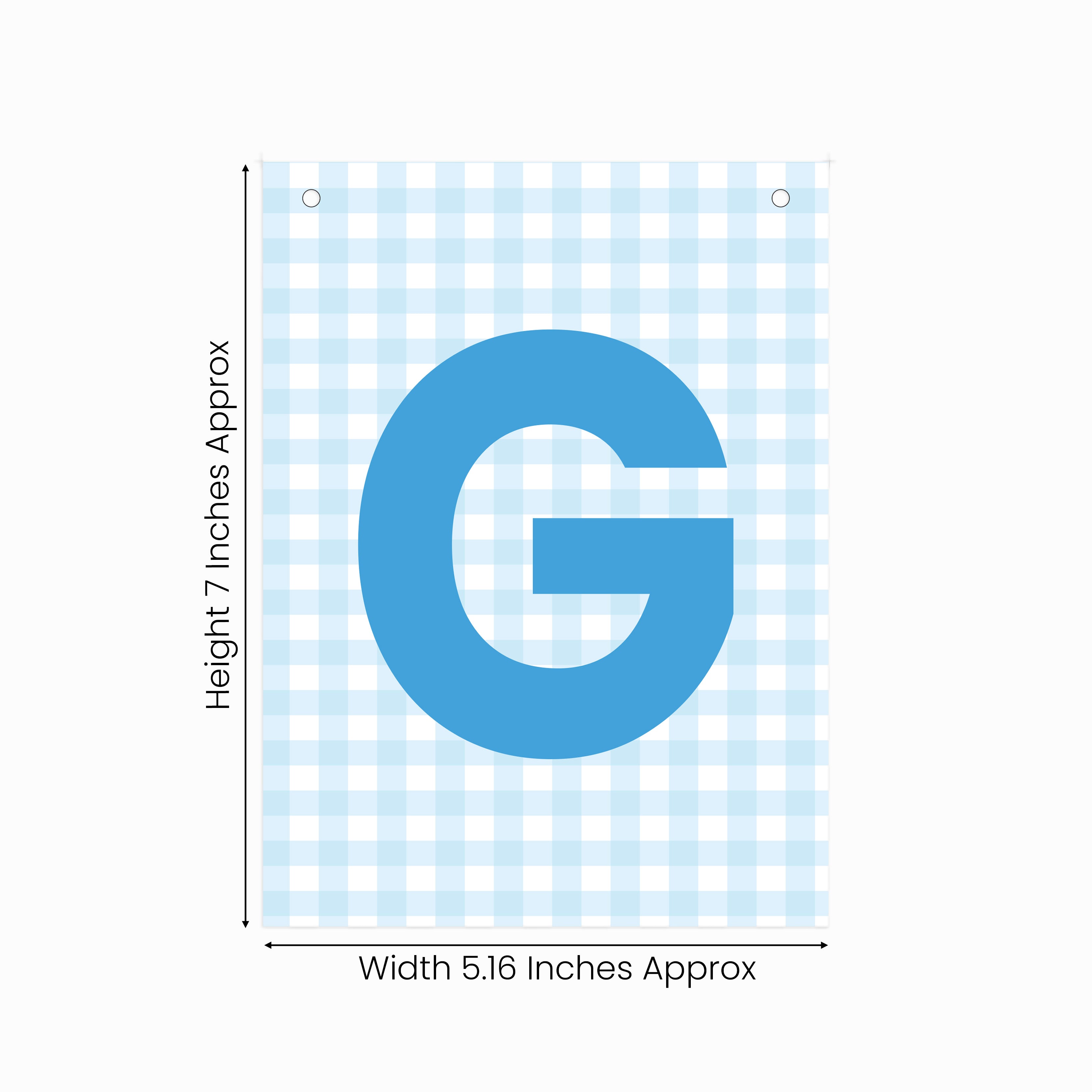 Make Your Own Banner Aqua Alphabet G size 7 x 5.16inch 1pc IB