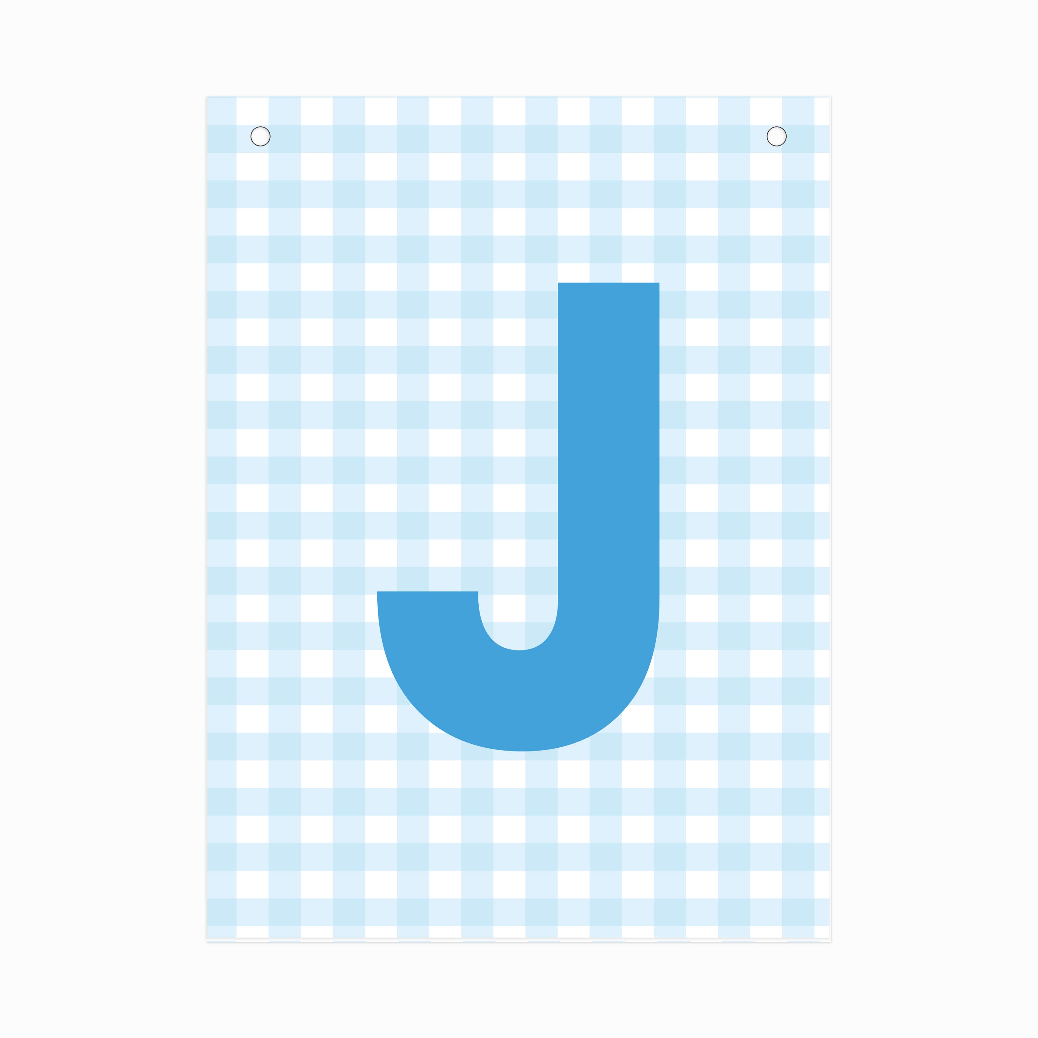 Make Your Own Banner Aqua Alphabet J size 7 x 5.16inch 1pc IB