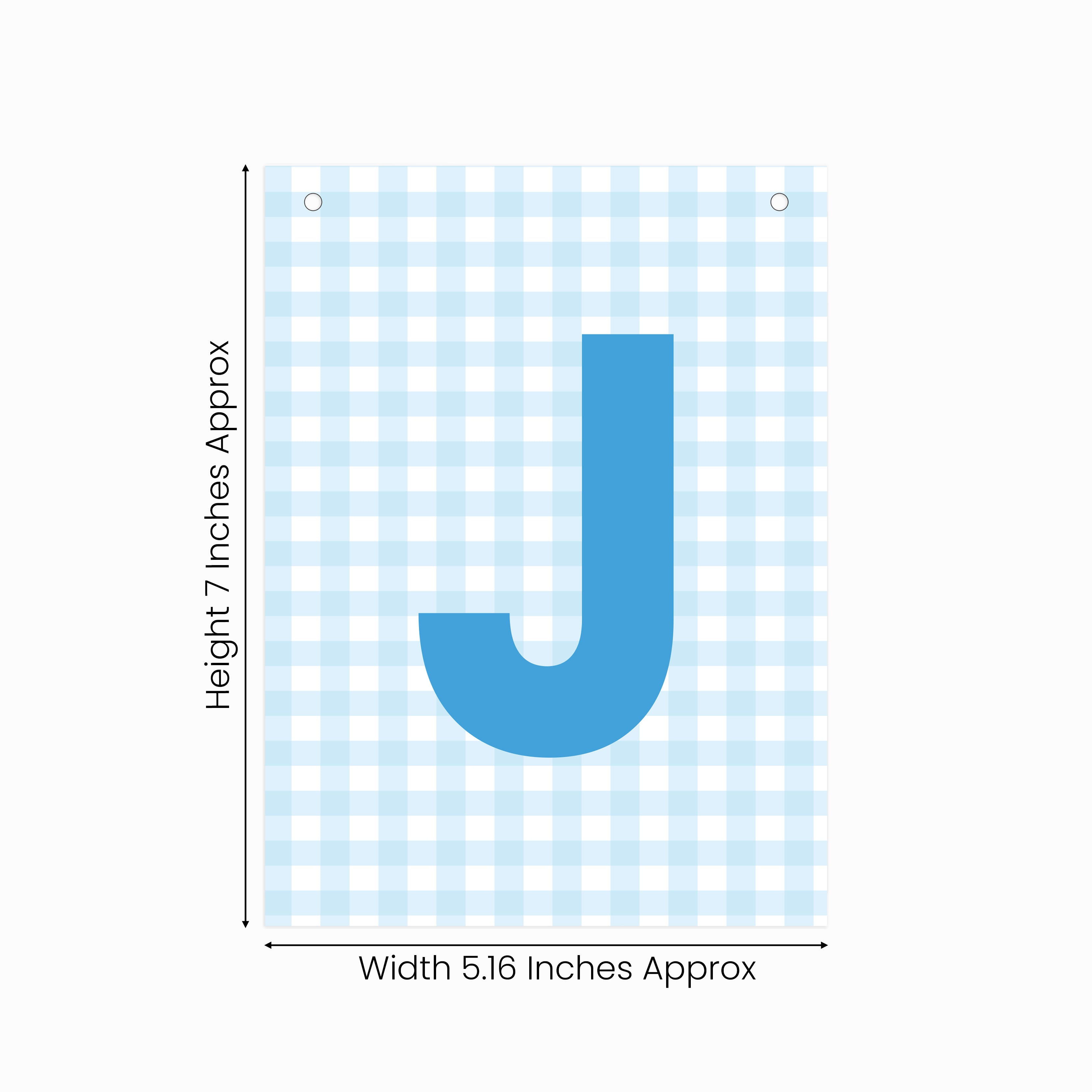Make Your Own Banner Aqua Alphabet J size 7 x 5.16inch 1pc IB