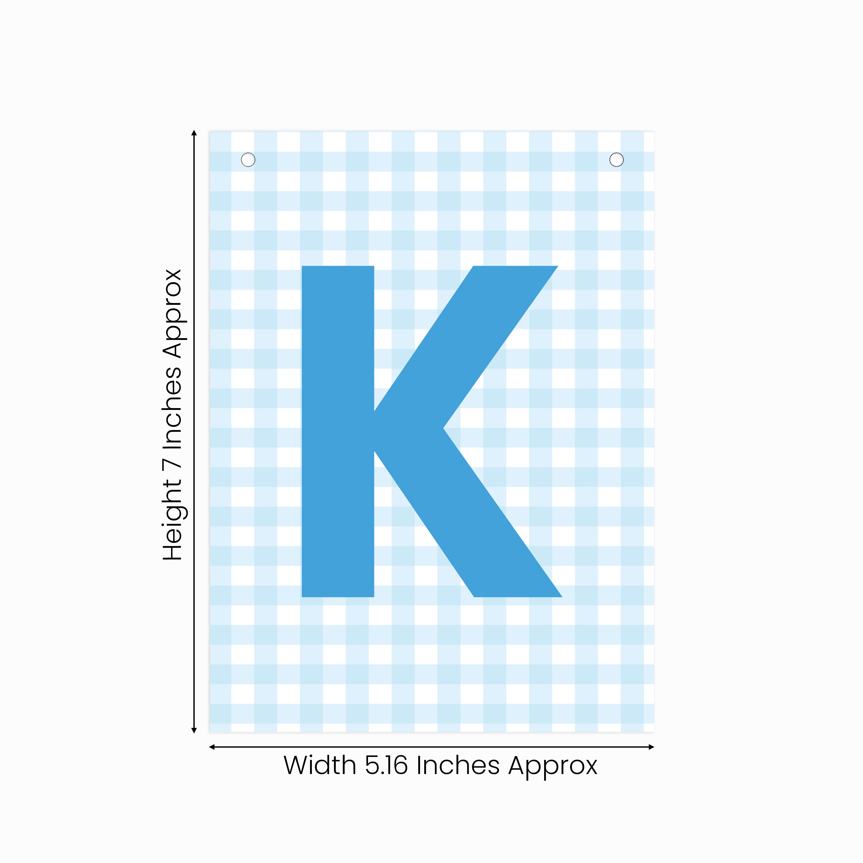 Make Your Own Banner Aqua Alphabet K size 7 x 5.16inch 1pc IB