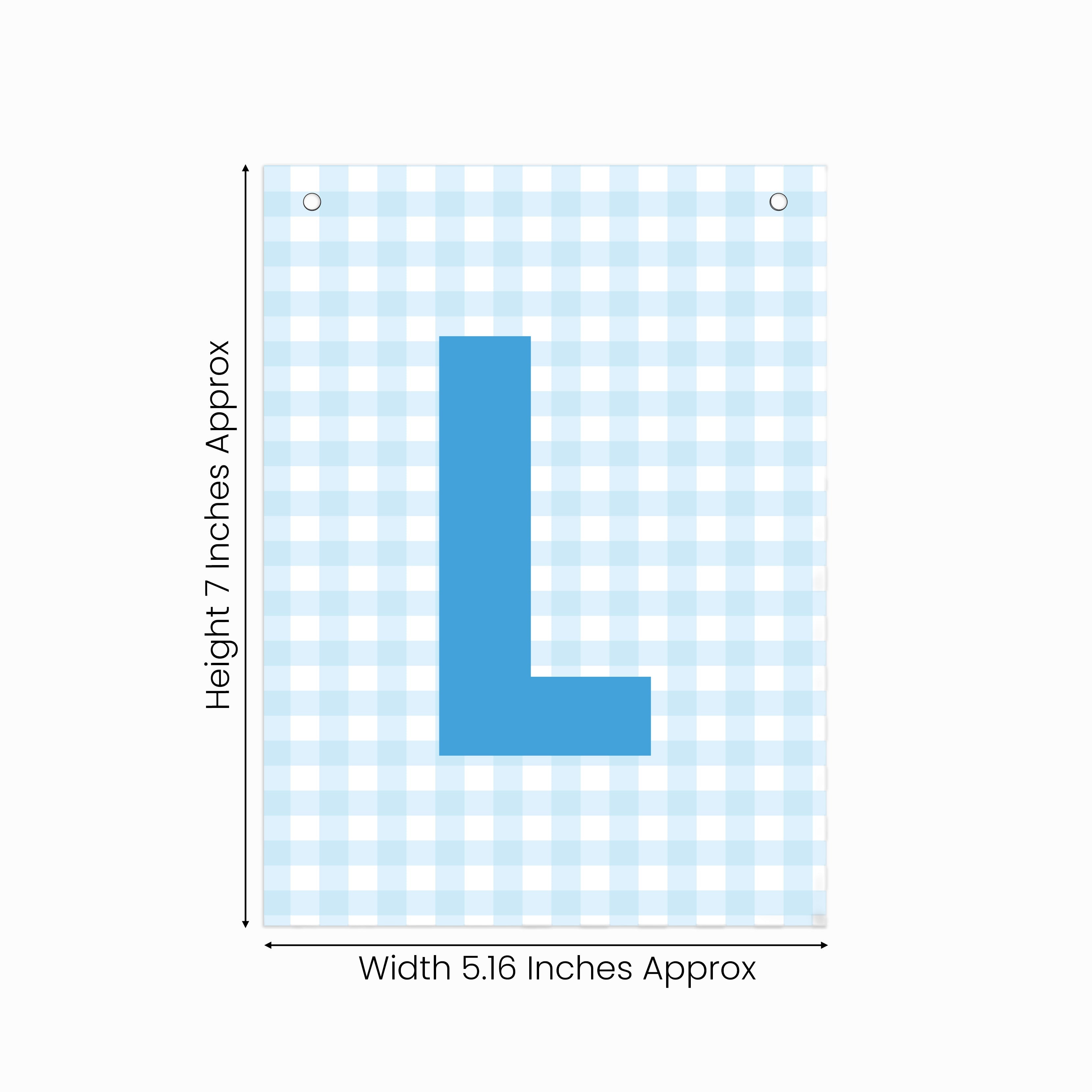 Make Your Own Banner Aqua Alphabet L size 7 x 5.16inch 1pc IB