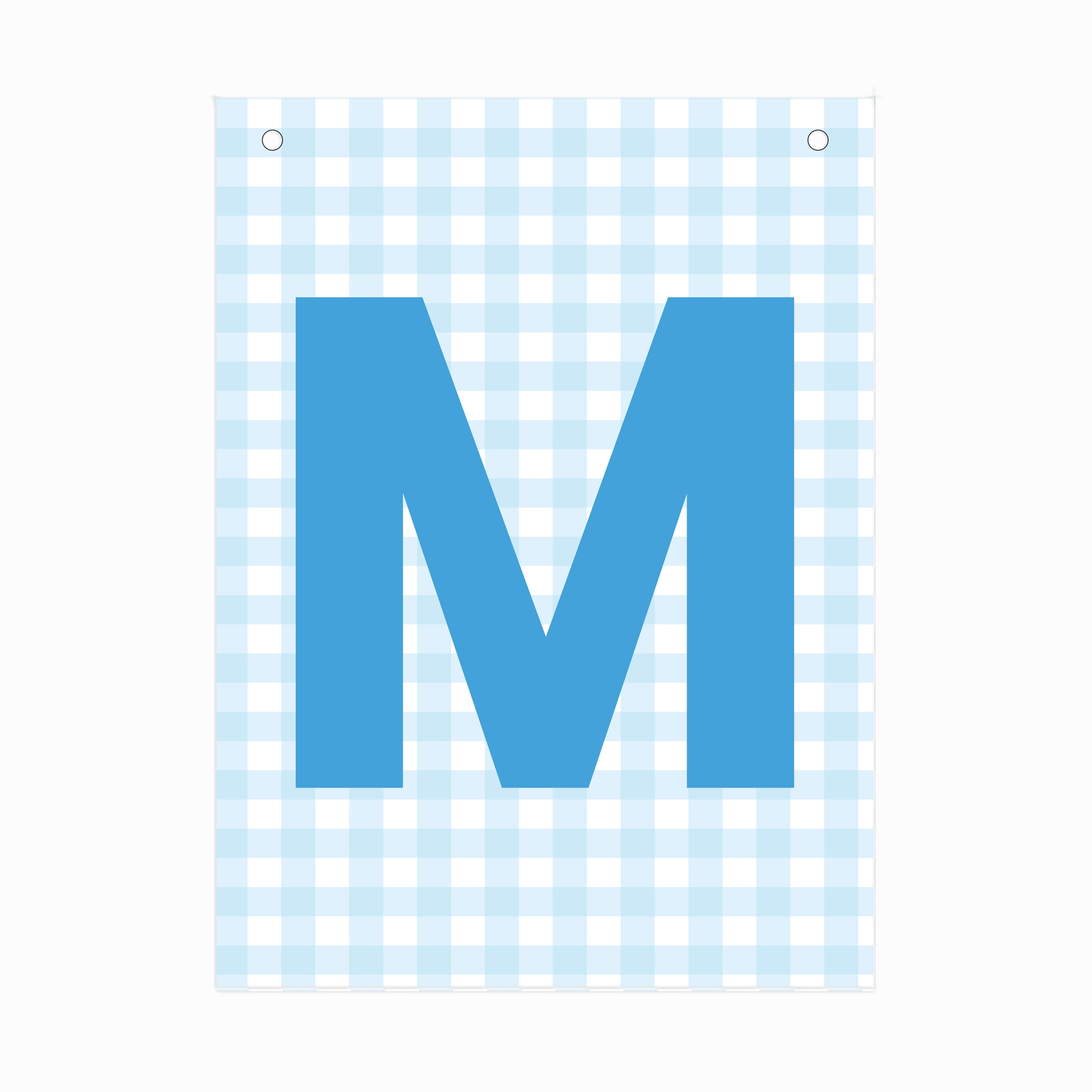 Make Your Own Banner Aqua Alphabet M size 7 x 5.16inch 1pc IB