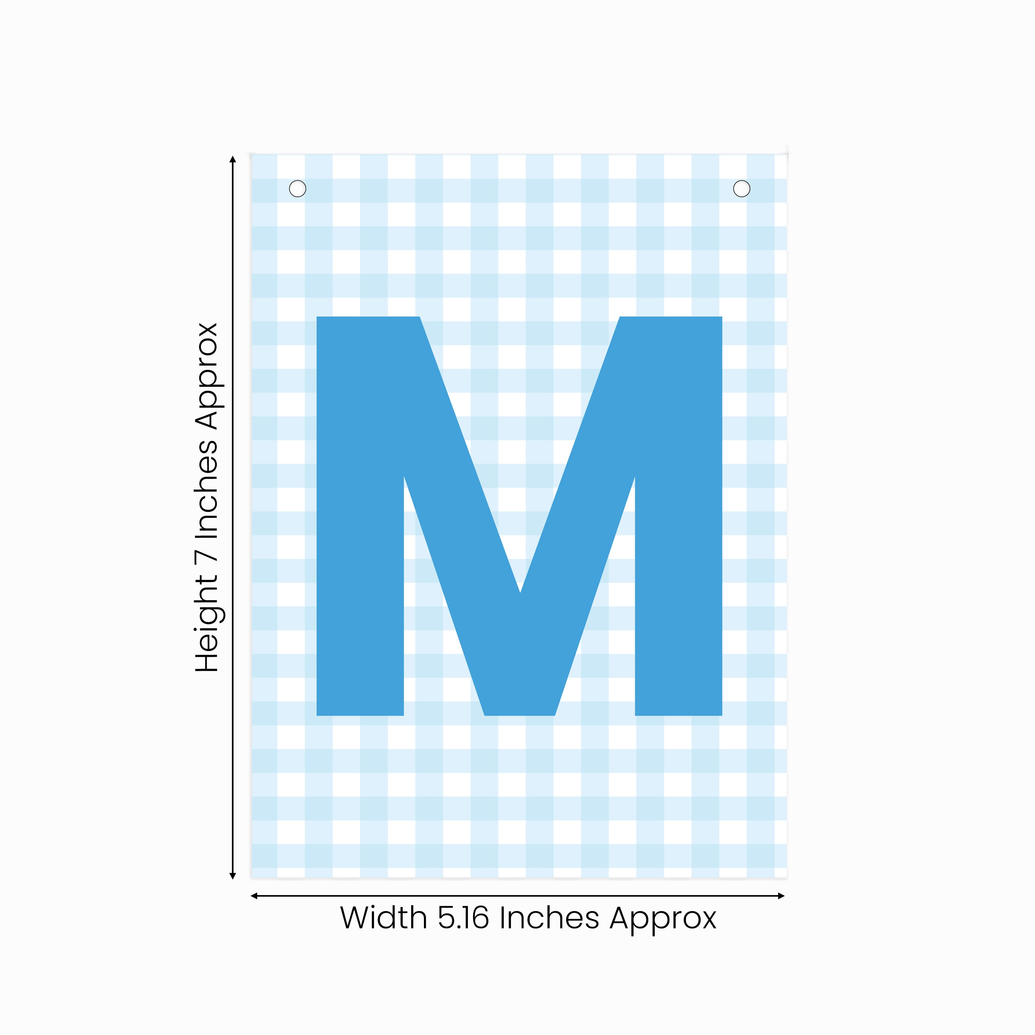 Make Your Own Banner Aqua Alphabet M size 7 x 5.16inch 1pc IB