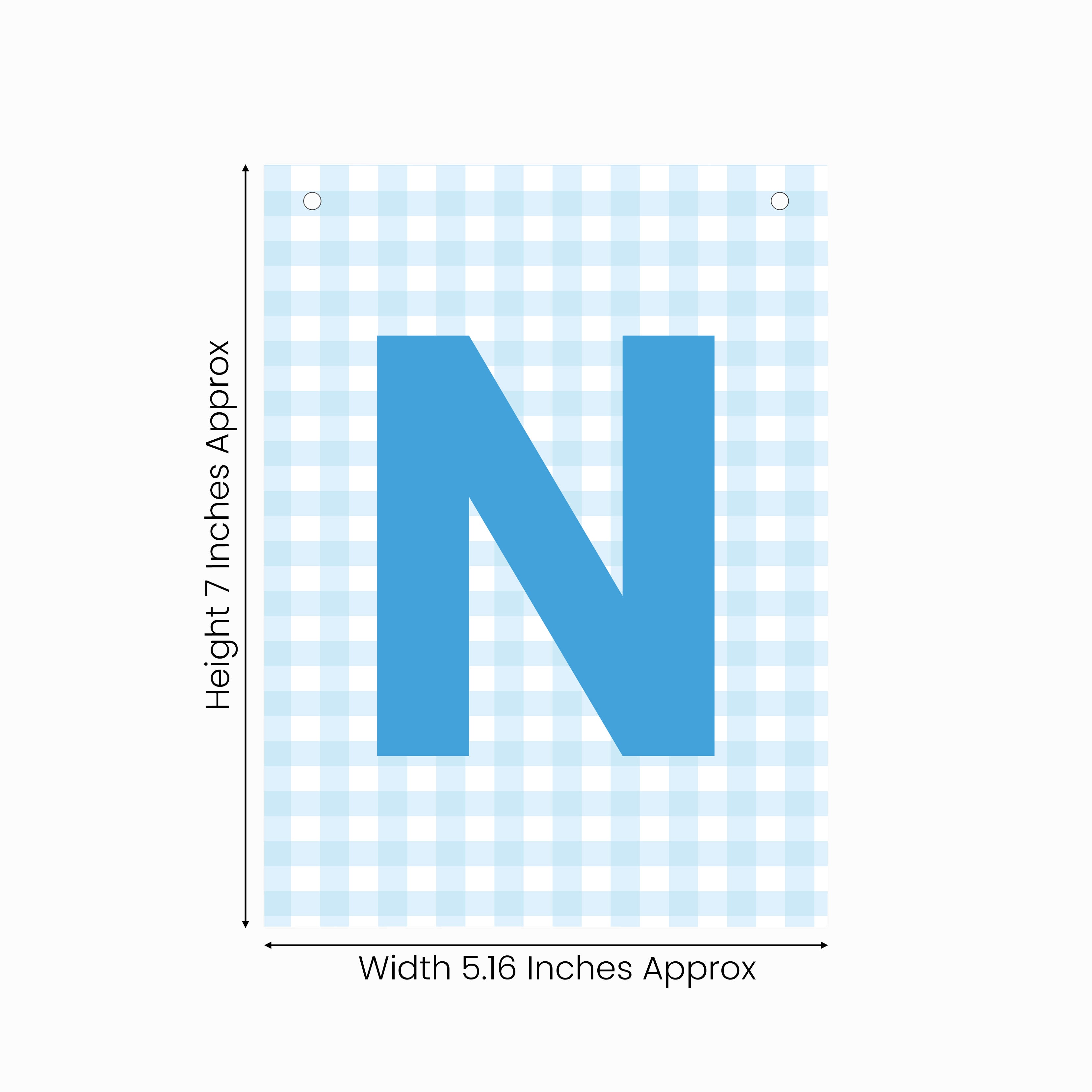 Make Your Own Banner Aqua Alphabet N size 7 x 5.16inch 1pc IB