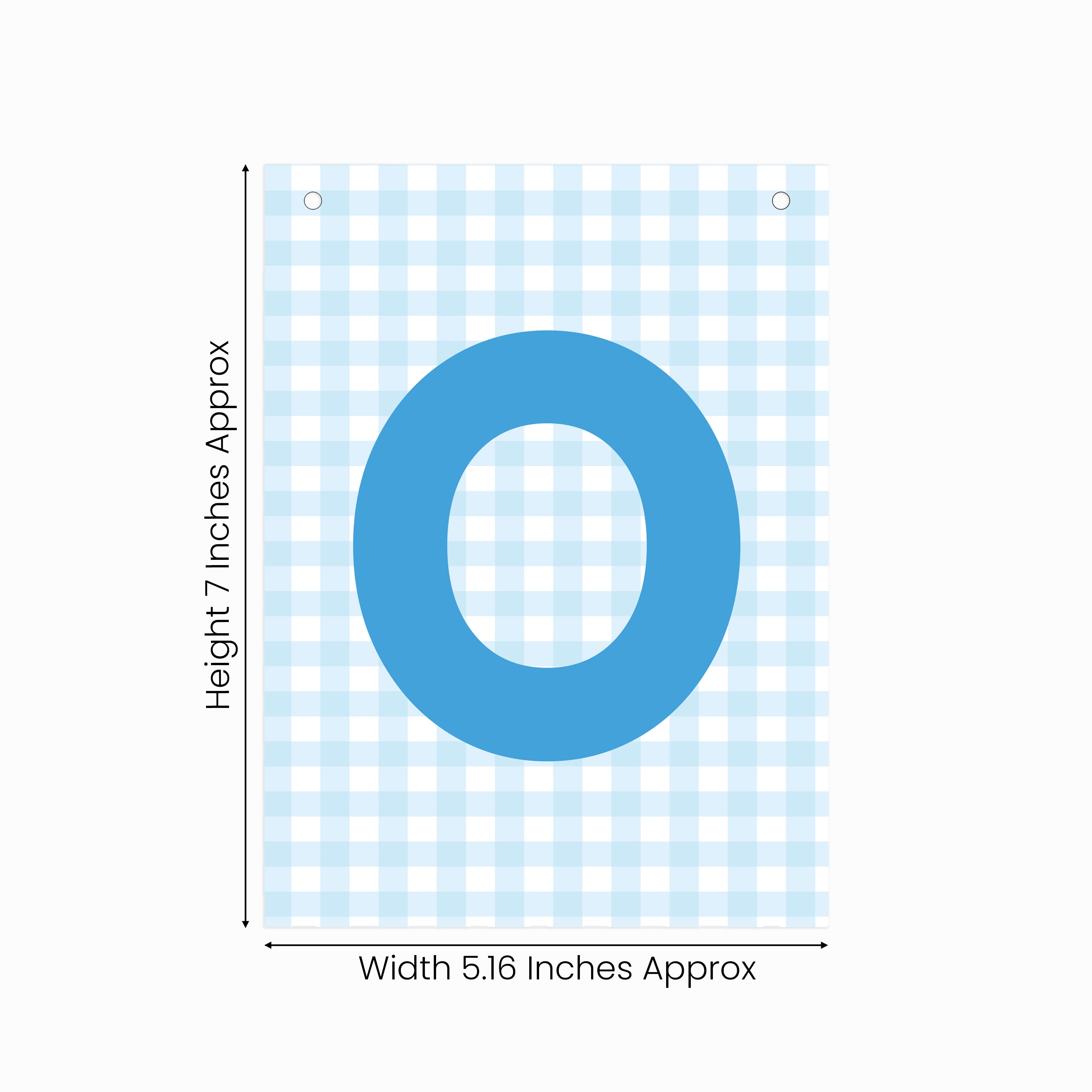 Make Your Own Banner Aqua Alphabet O size 7 x 5.16inch 1pc IB