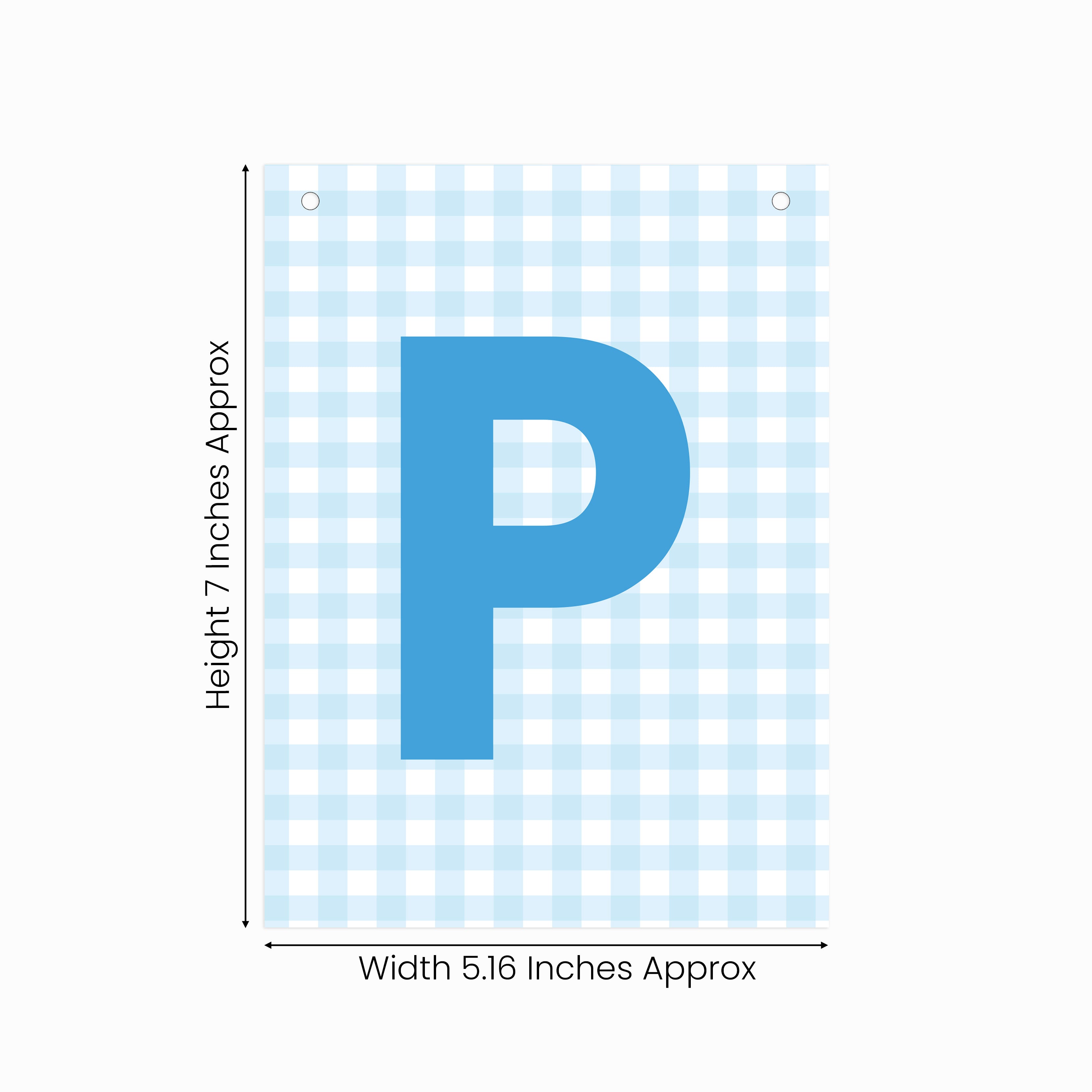Make Your Own Banner Aqua Alphabet P size 7 x 5.16inch 1pc IB