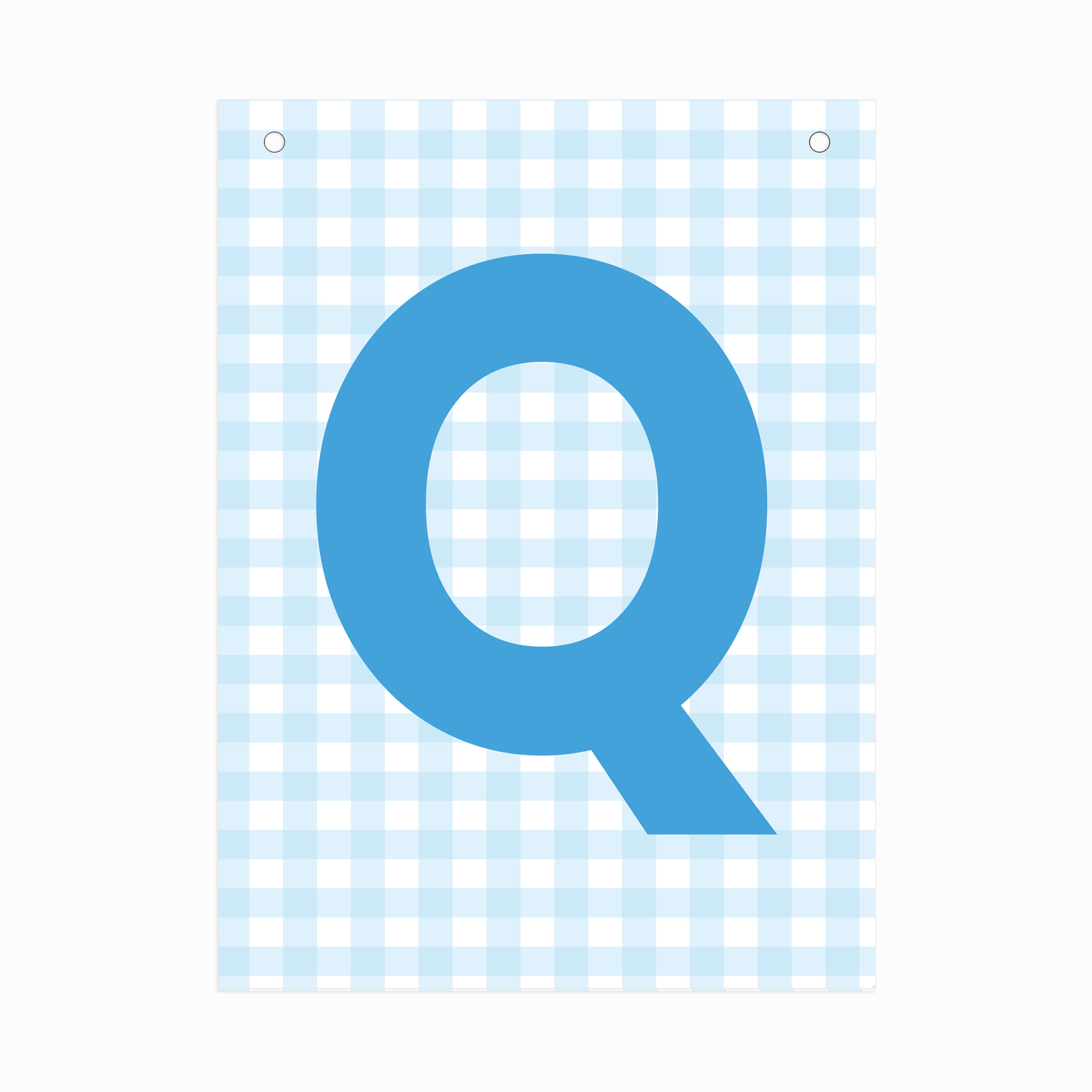 Make Your Own Banner Aqua Alphabet Q size 7 x 5.16inch 1pc IB