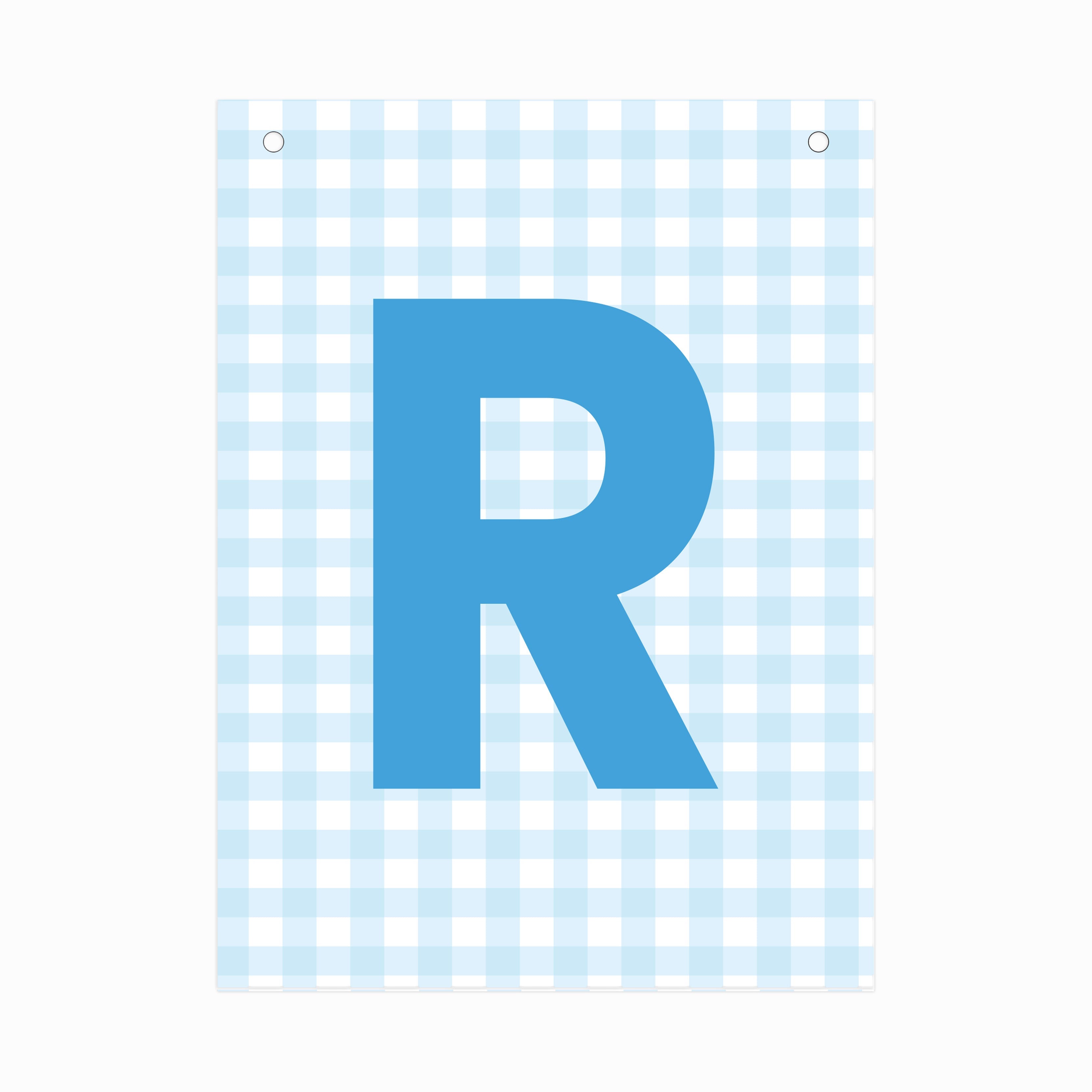 Make Your Own Banner Aqua Alphabet R size 7 x 5.16inch 1pc IB