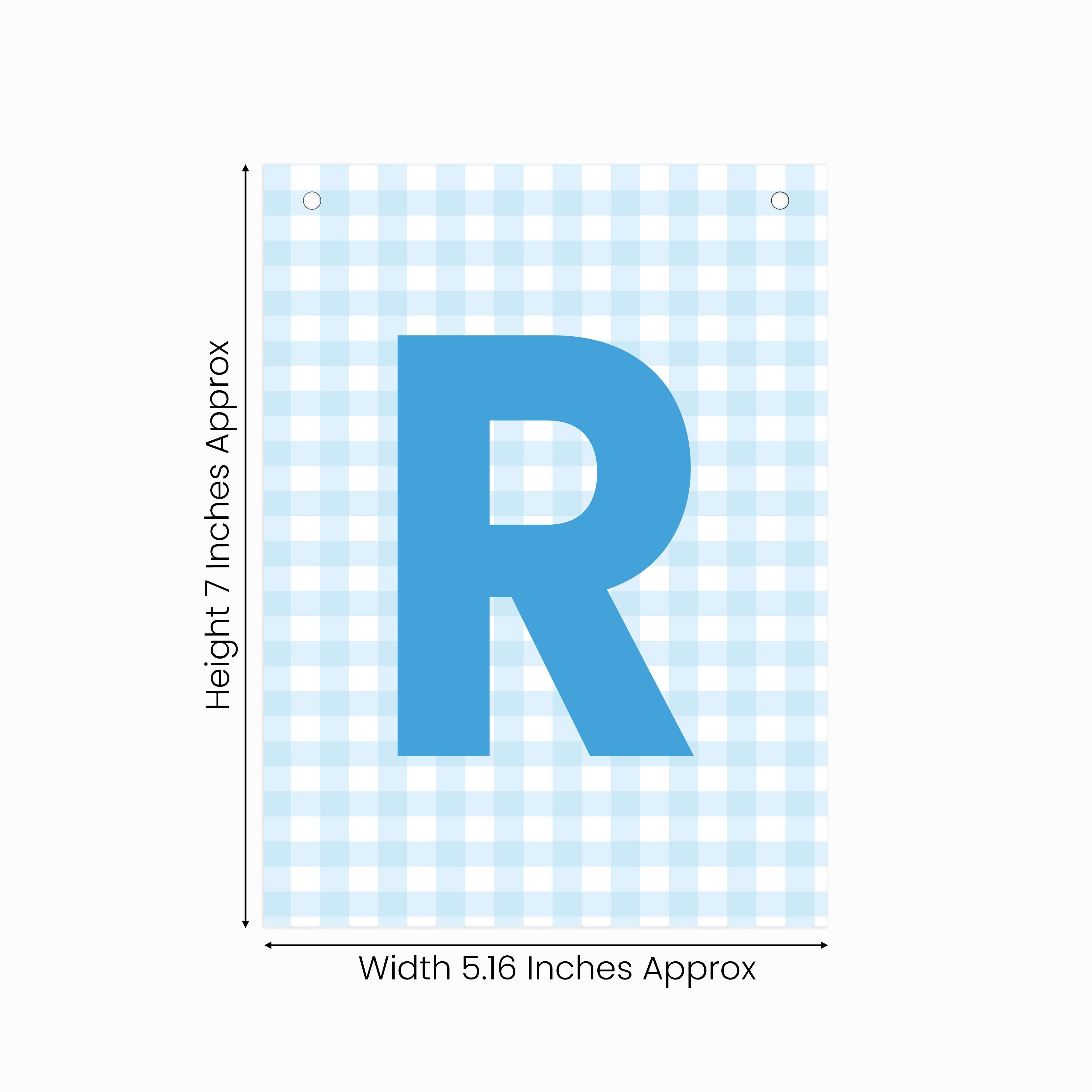 Make Your Own Banner Aqua Alphabet R size 7 x 5.16inch 1pc IB