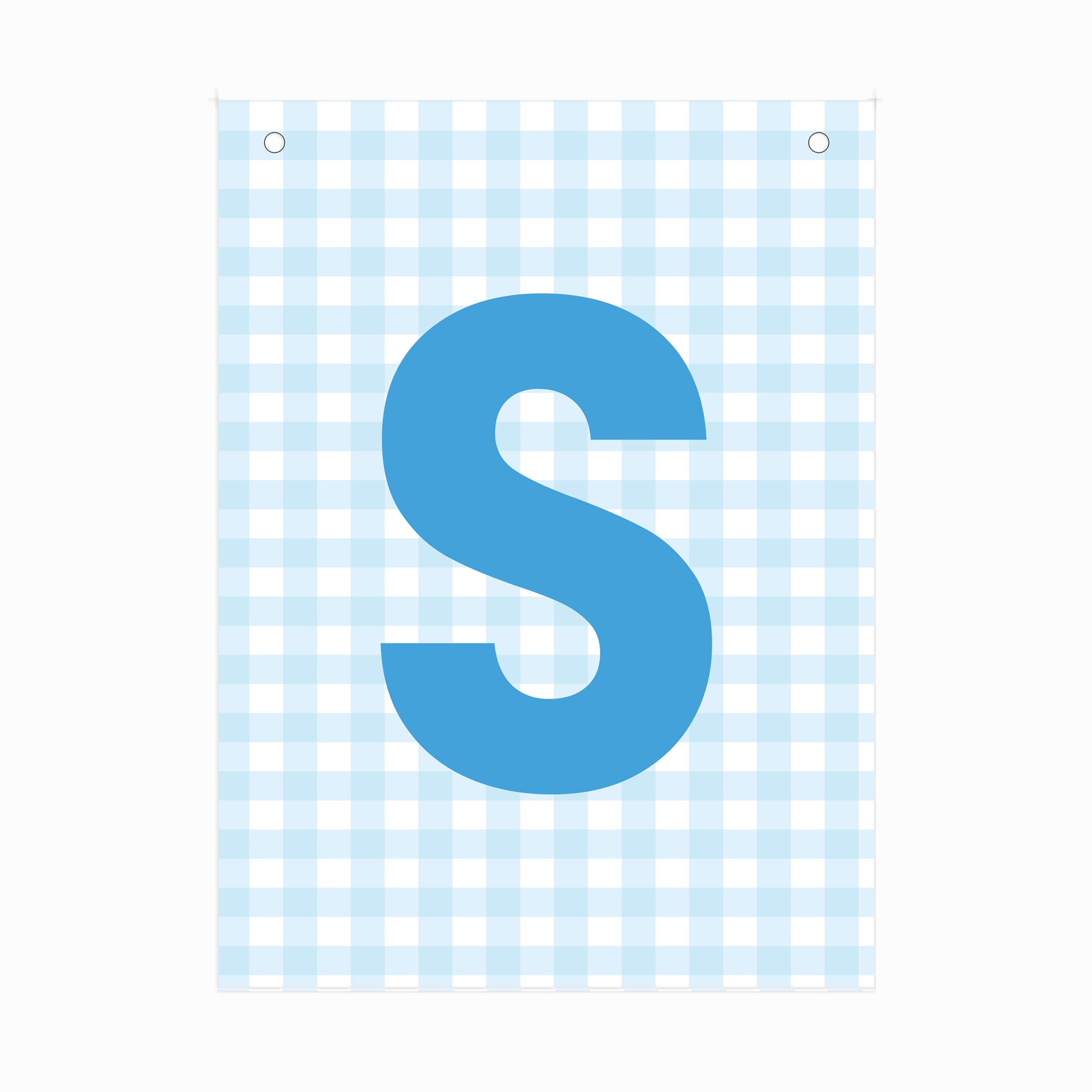 Make Your Own Banner Aqua Alphabet S size 7 x 5.16inch 1pc IB