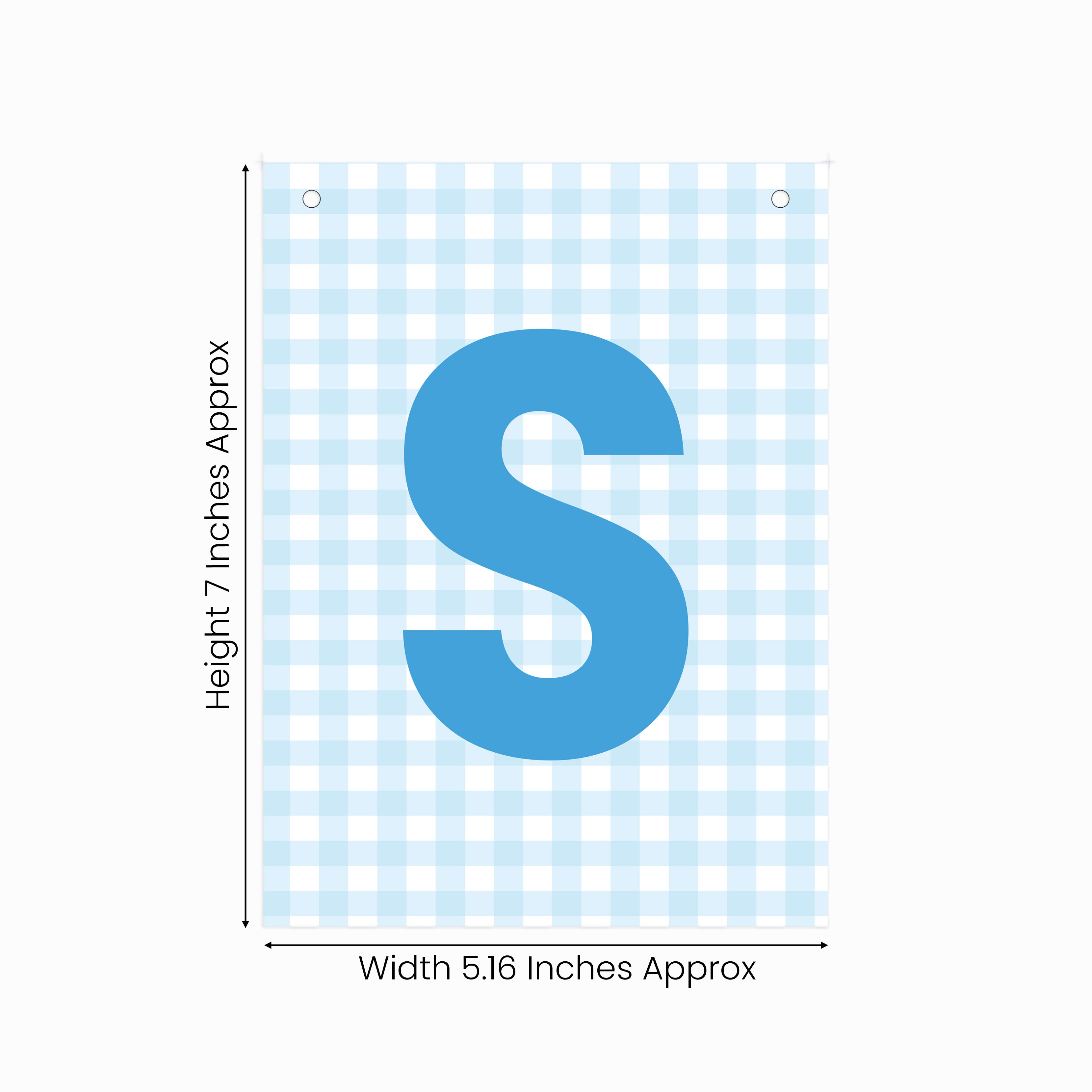 Make Your Own Banner Aqua Alphabet S size 7 x 5.16inch 1pc IB