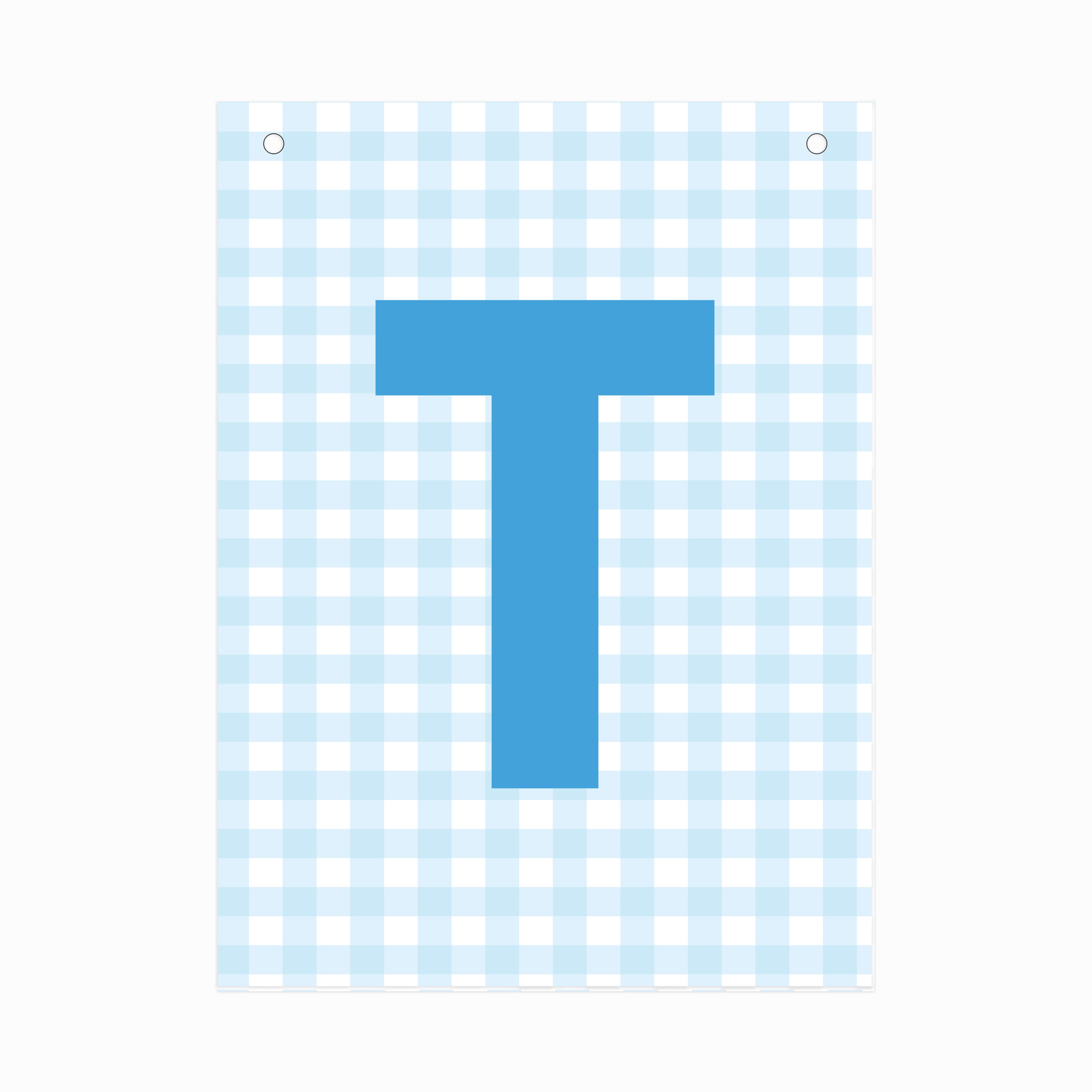 Make Your Own Banner Aqua Alphabet T size 7 x 5.16inch 1pc IB