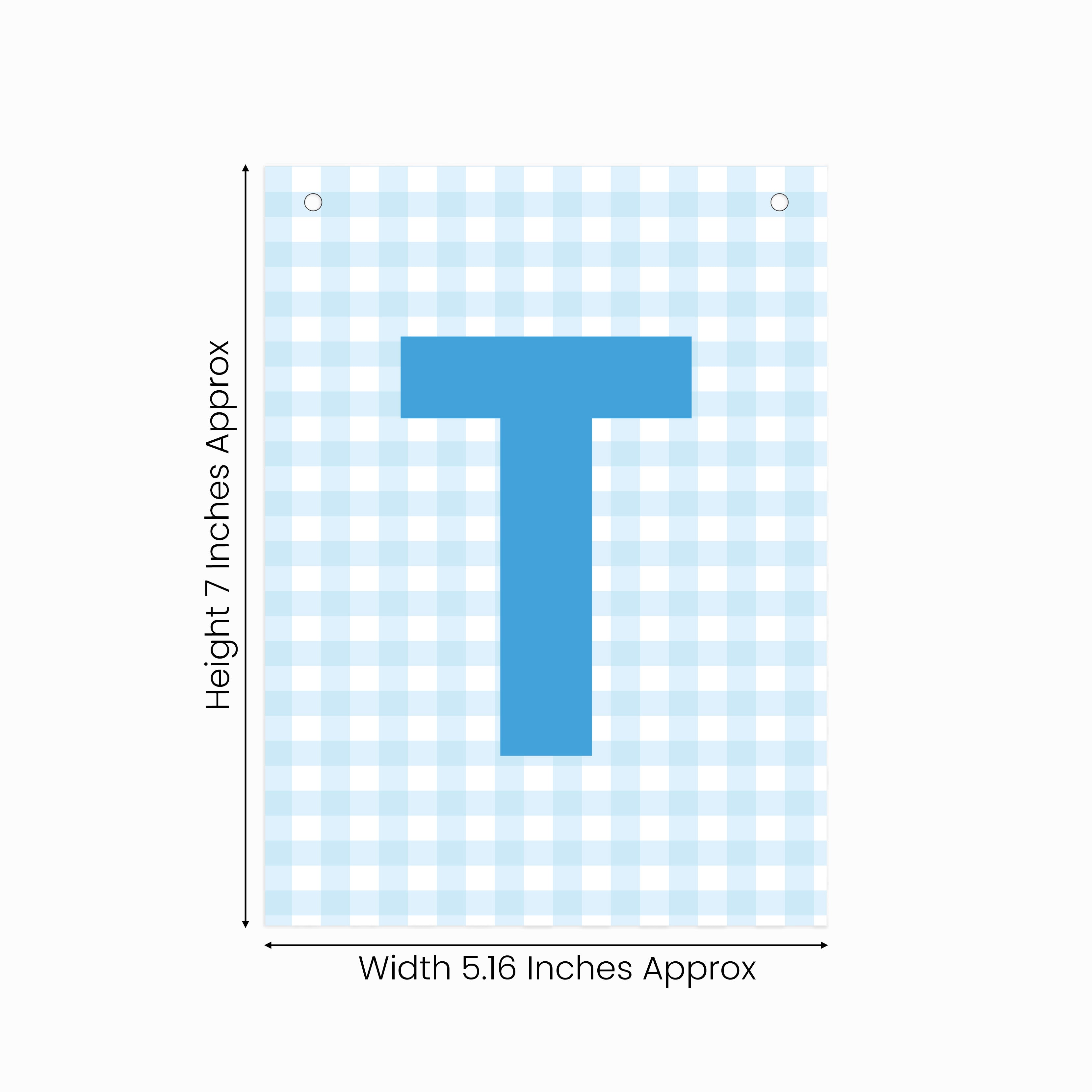 Make Your Own Banner Aqua Alphabet T size 7 x 5.16inch 1pc IB