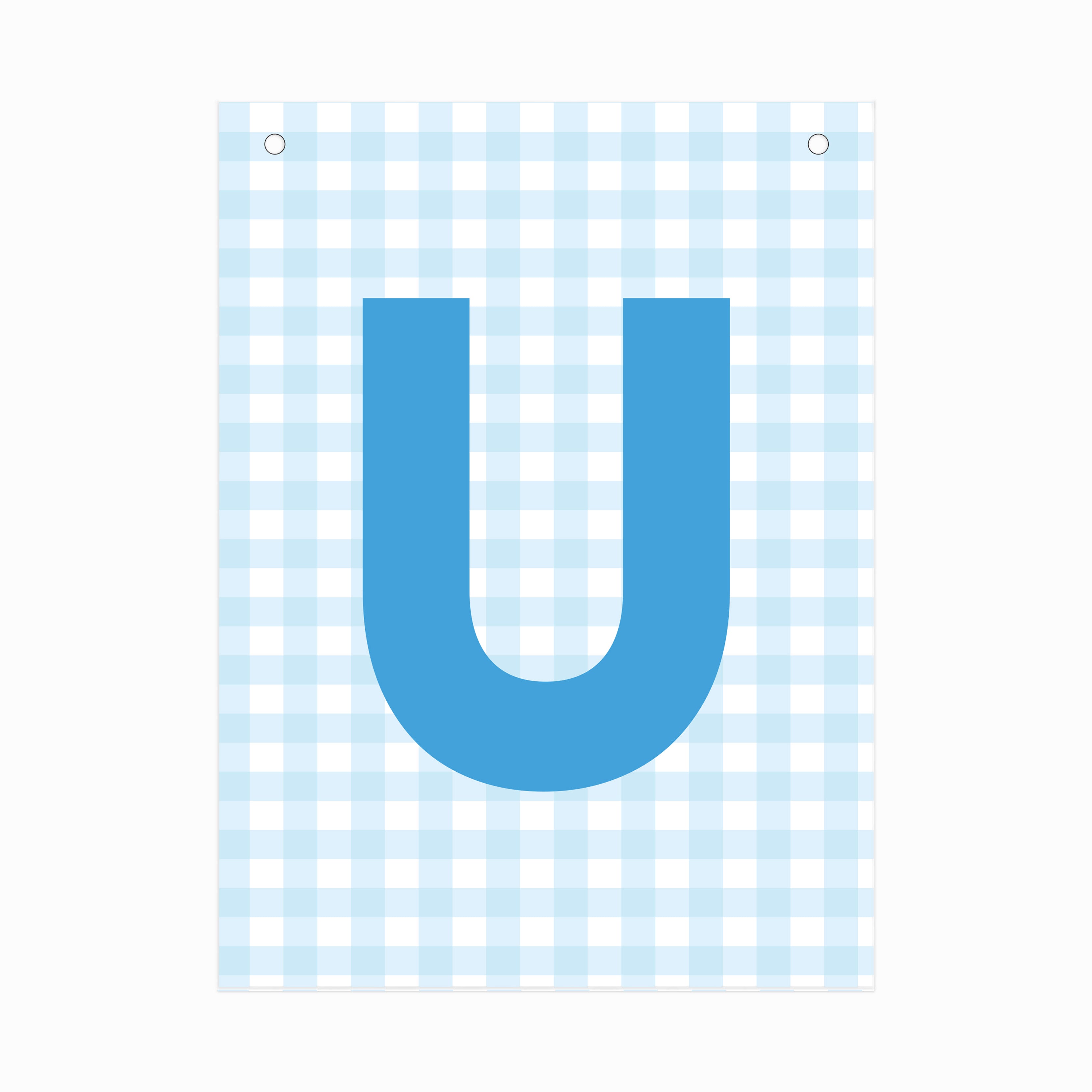 Make Your Own Banner Aqua Alphabet U size 7 x 5.16inch 1pc IB