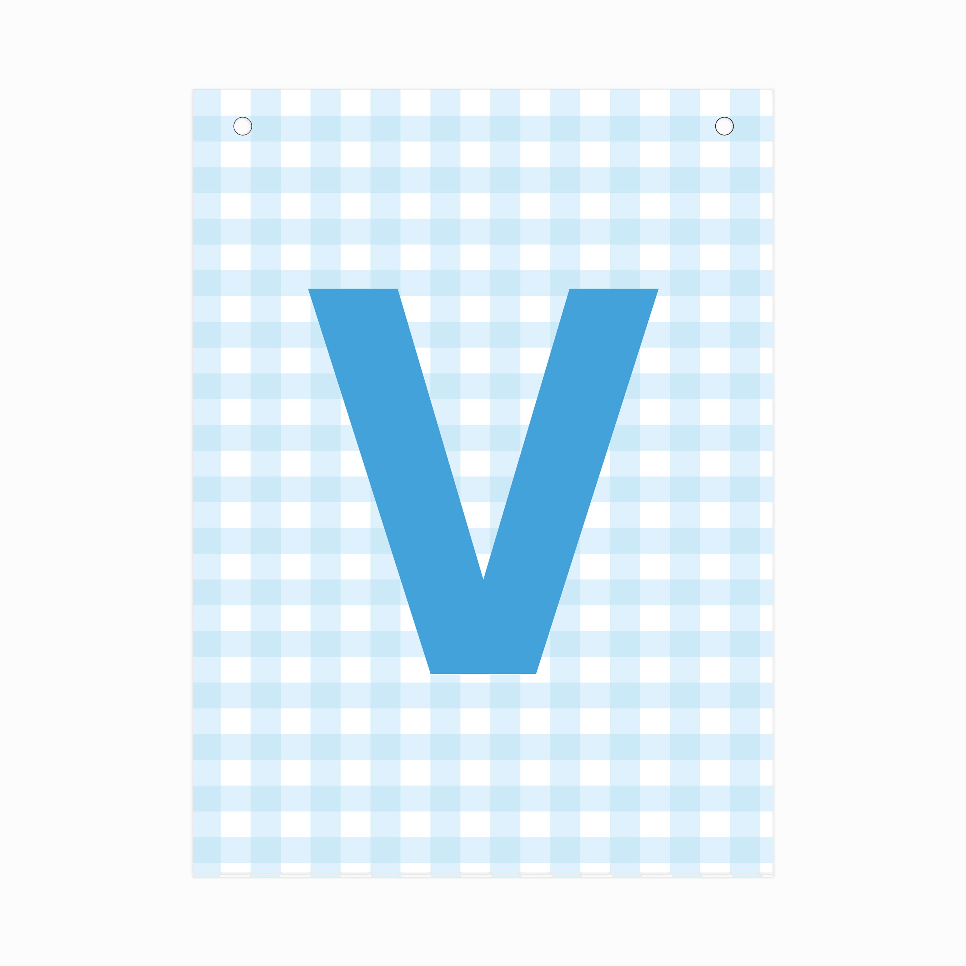 Make Your Own Banner Aqua Alphabet V size 7 x 5.16inch 1pc IB