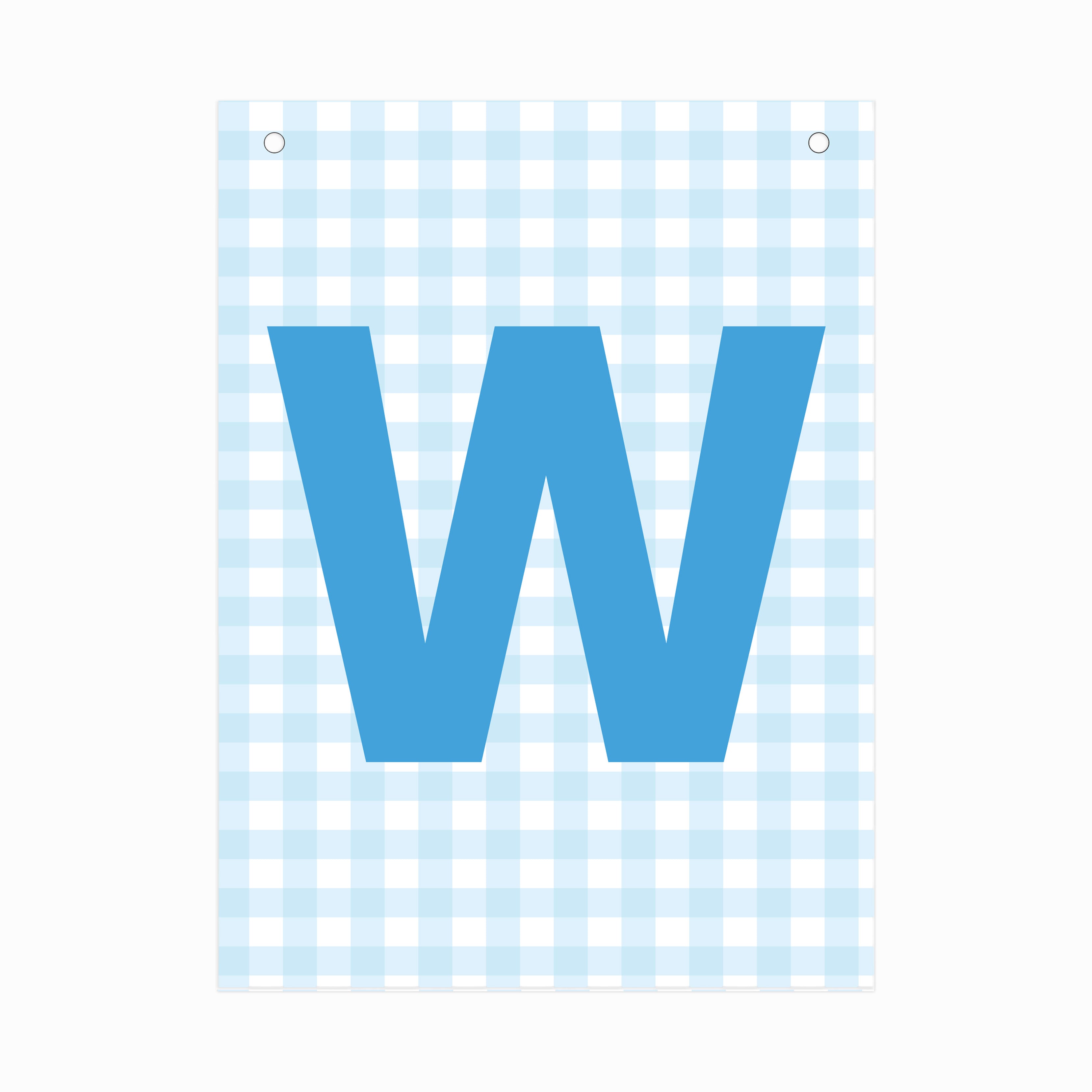 Make Your Own Banner Aqua Alphabet W size 7 x 5.16inch 1pc IB