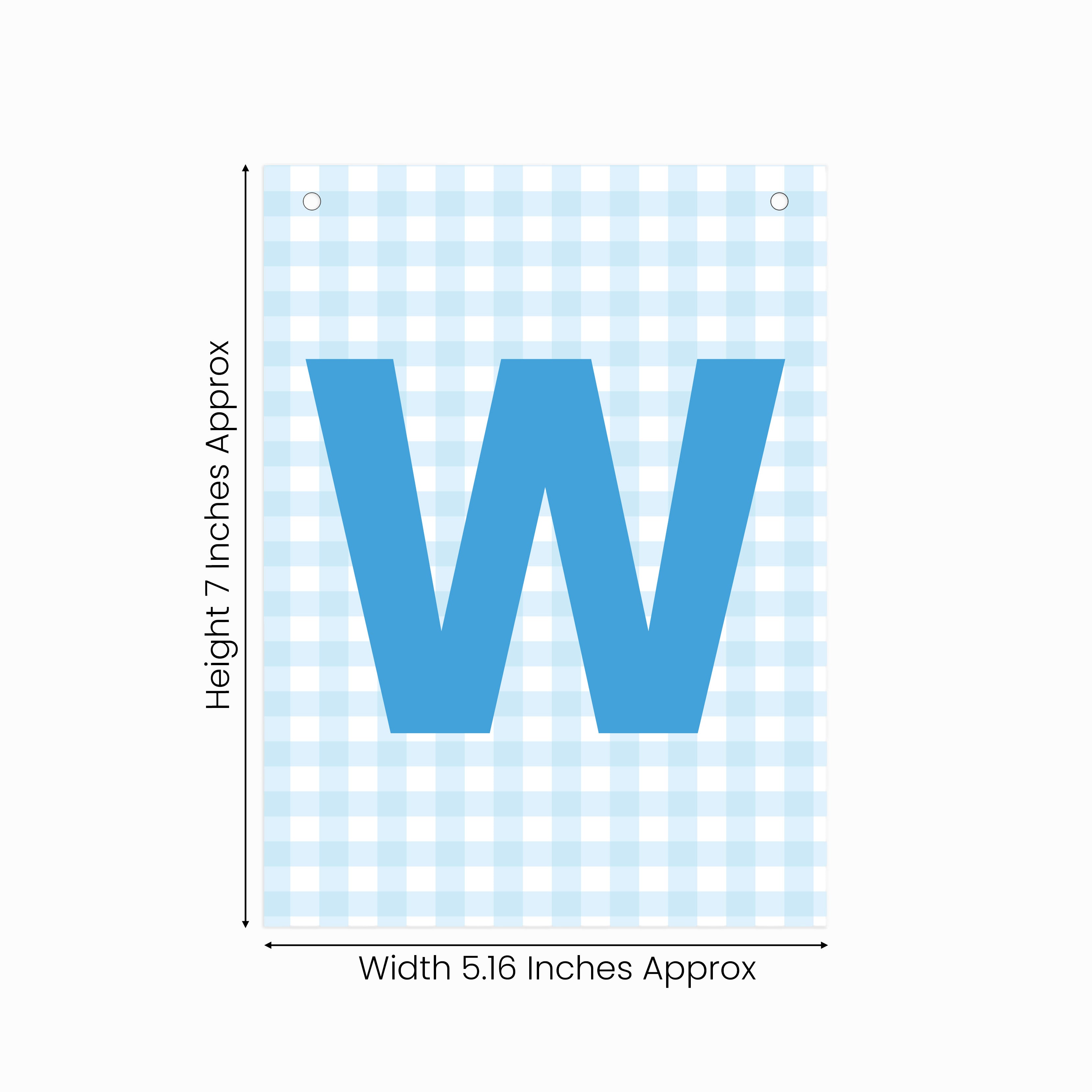 Make Your Own Banner Aqua Alphabet W size 7 x 5.16inch 1pc IB