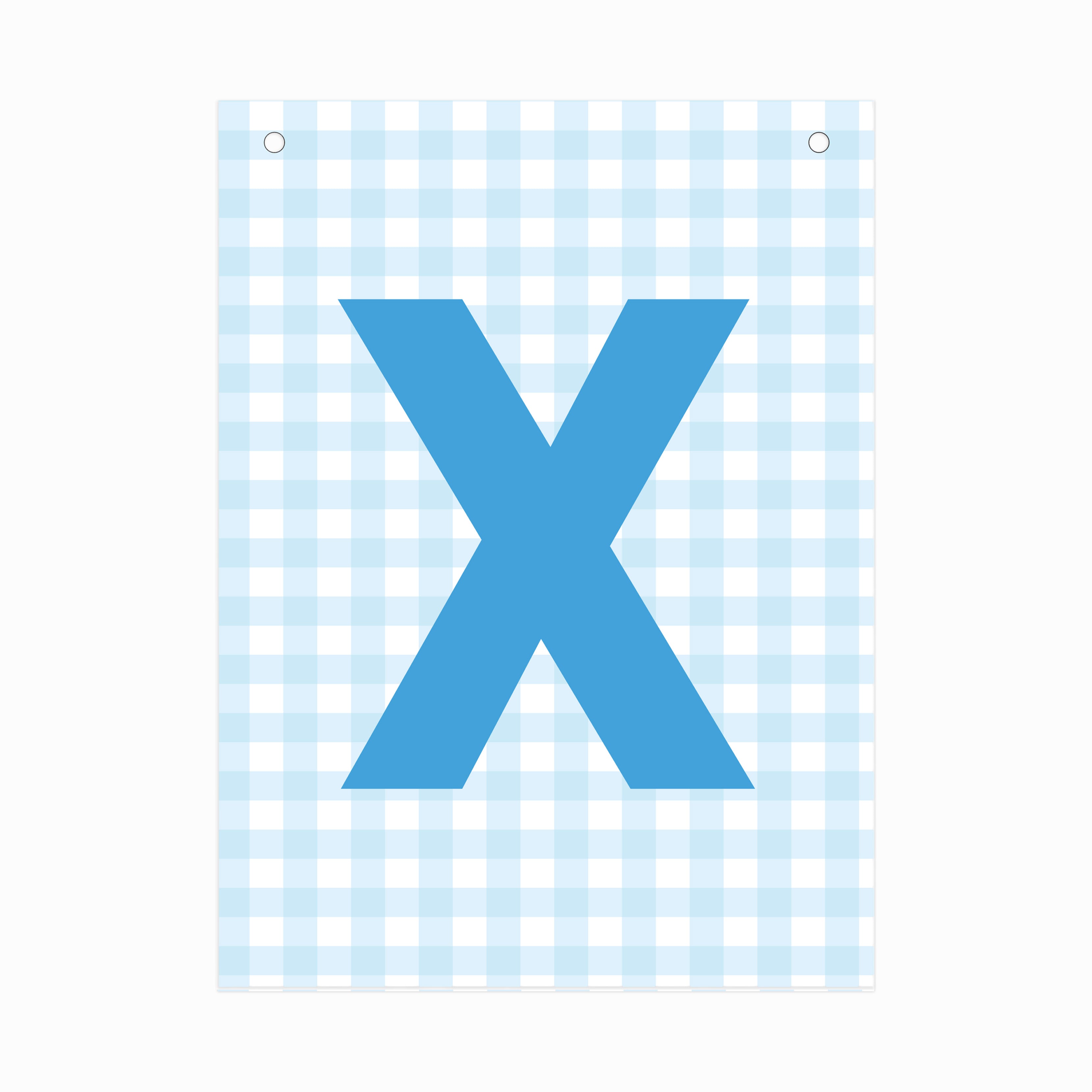 Make Your Own Banner Aqua Alphabet X size 7 x 5.16inch 1pc IB