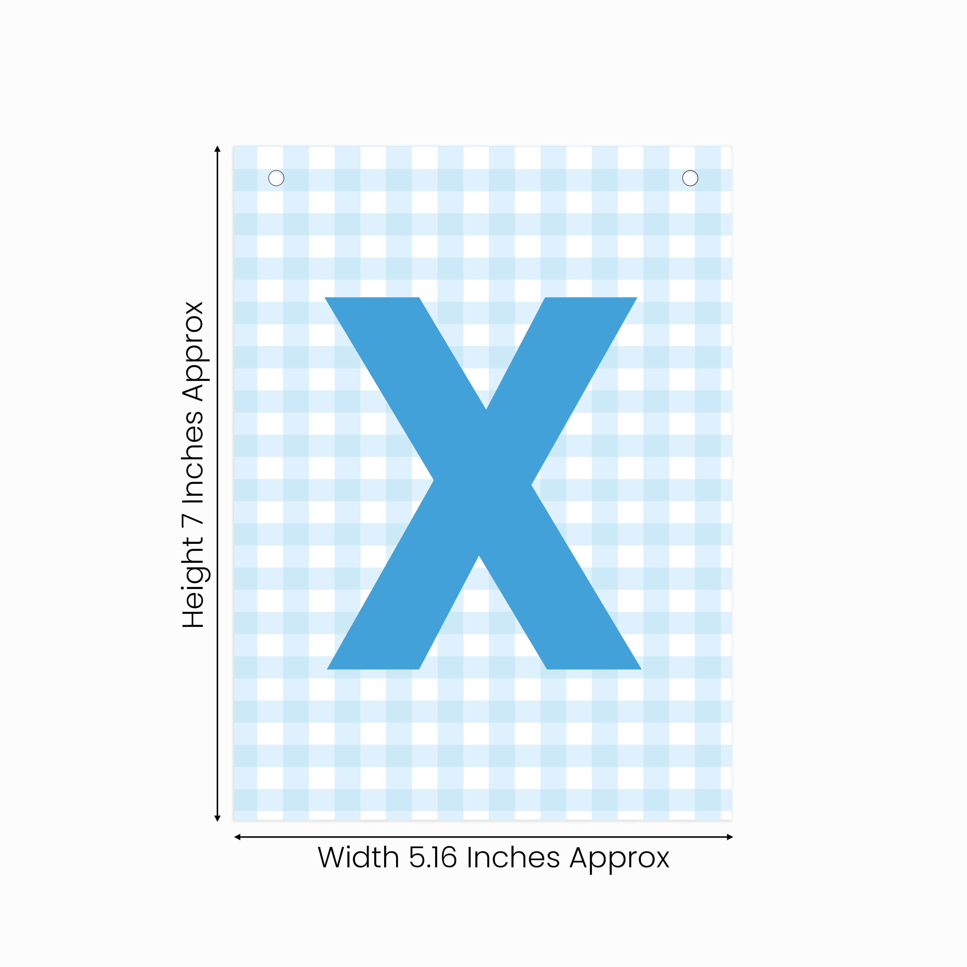 Make Your Own Banner Aqua Alphabet X size 7 x 5.16inch 1pc IB