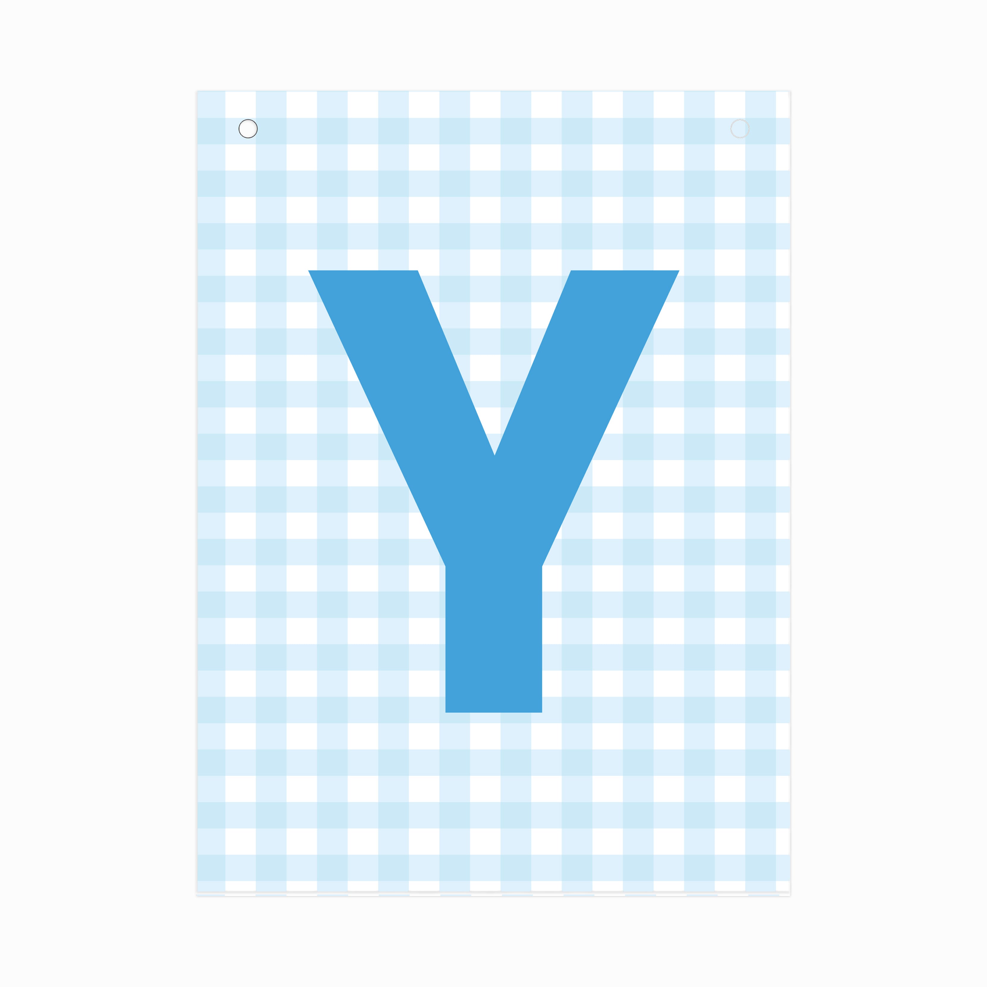 Make Your Own Banner Aqua Alphabet Y size 7 x 5.16inch 1pc IB