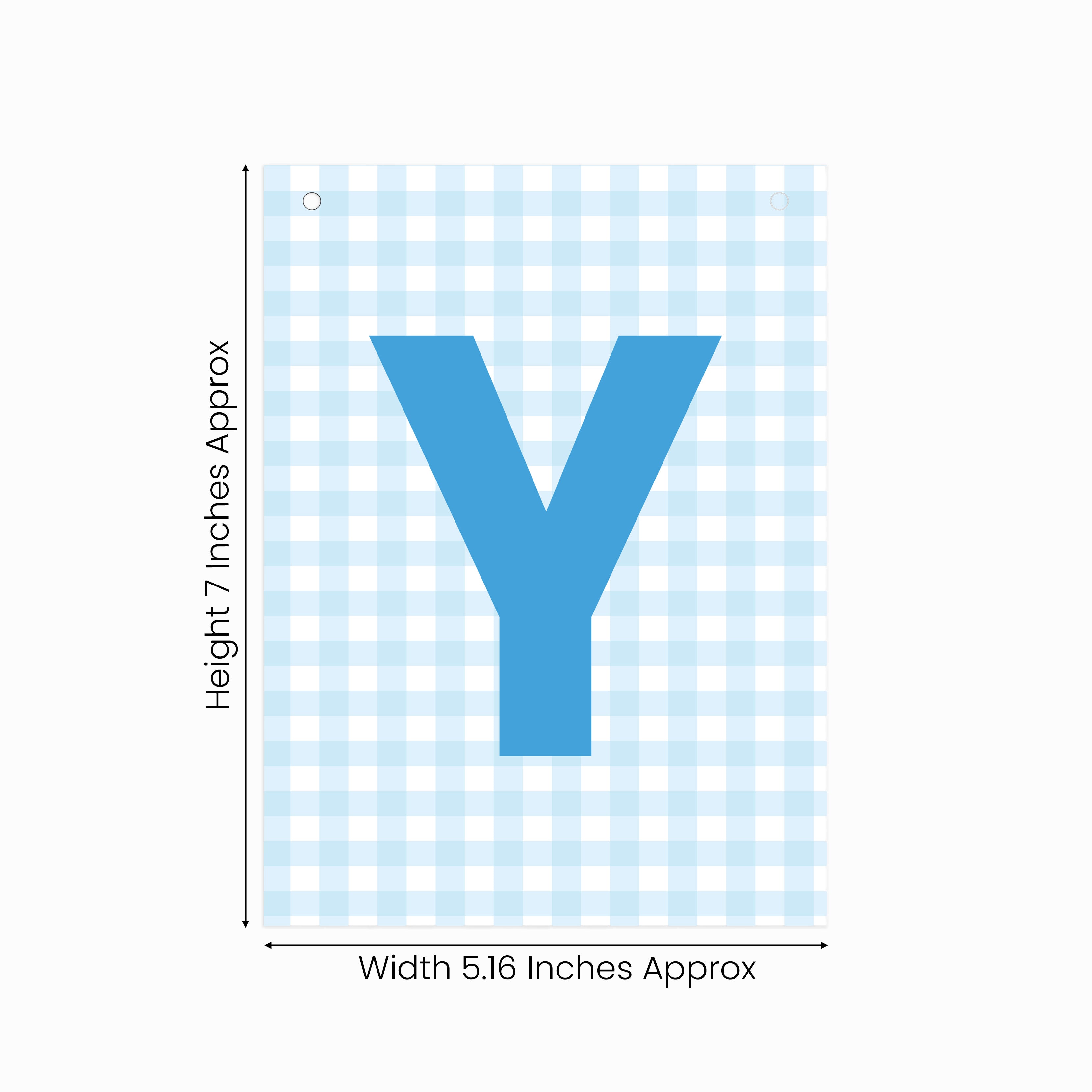 Make Your Own Banner Aqua Alphabet Y size 7 x 5.16inch 1pc IB