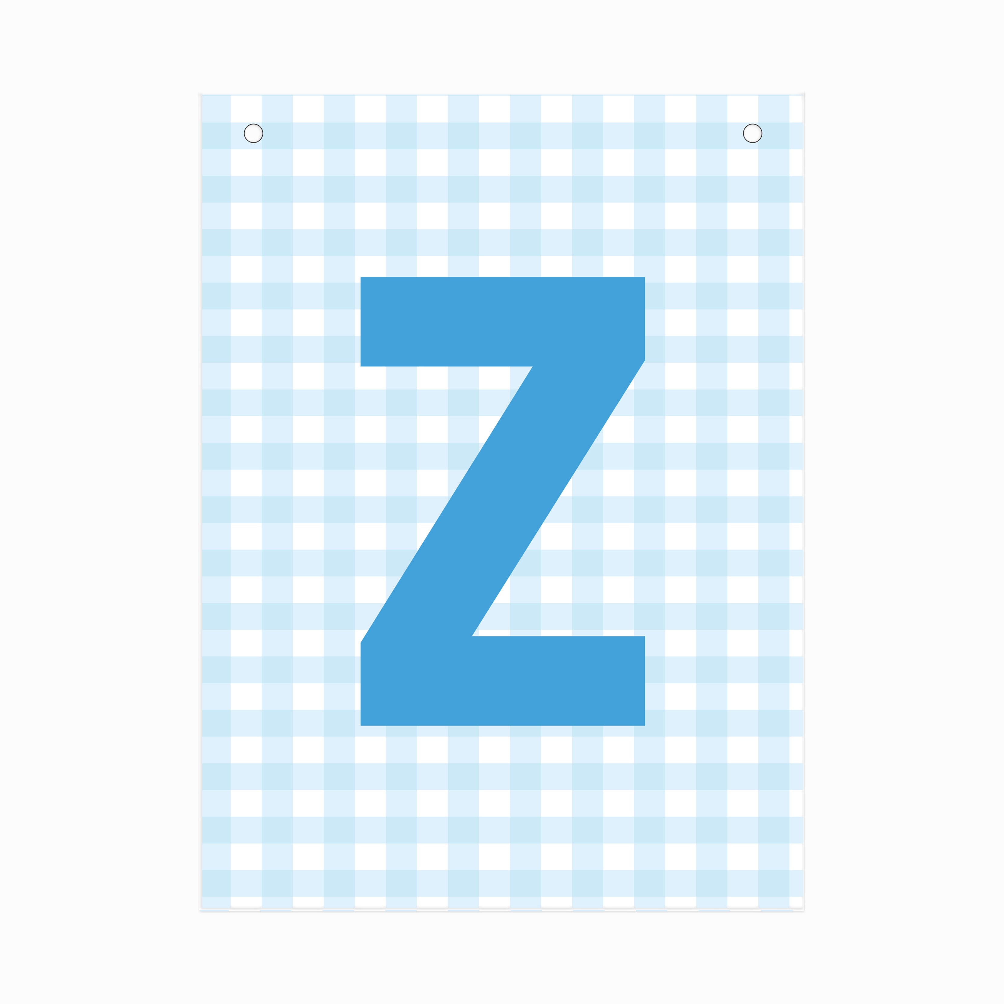 Make Your Own Banner Aqua Alphabet Z size 7 x 5.16inch 1pc IB