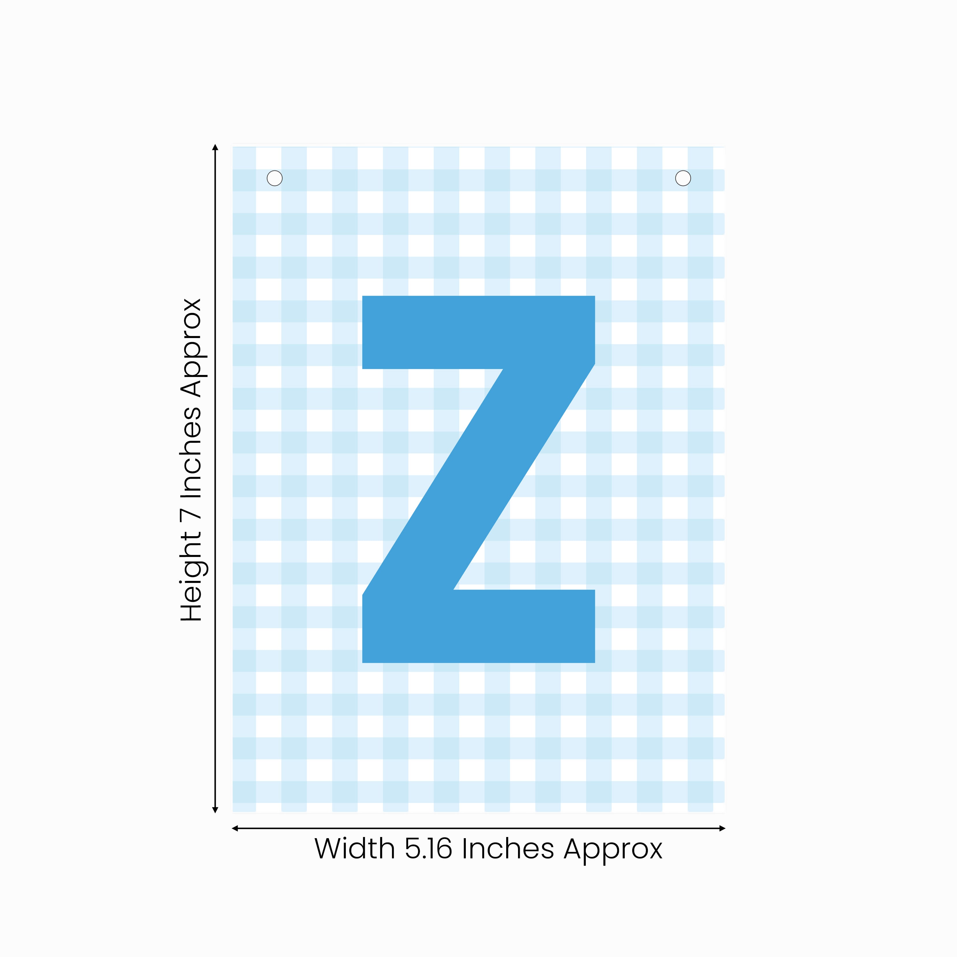 Make Your Own Banner Aqua Alphabet Z size 7 x 5.16inch 1pc IB