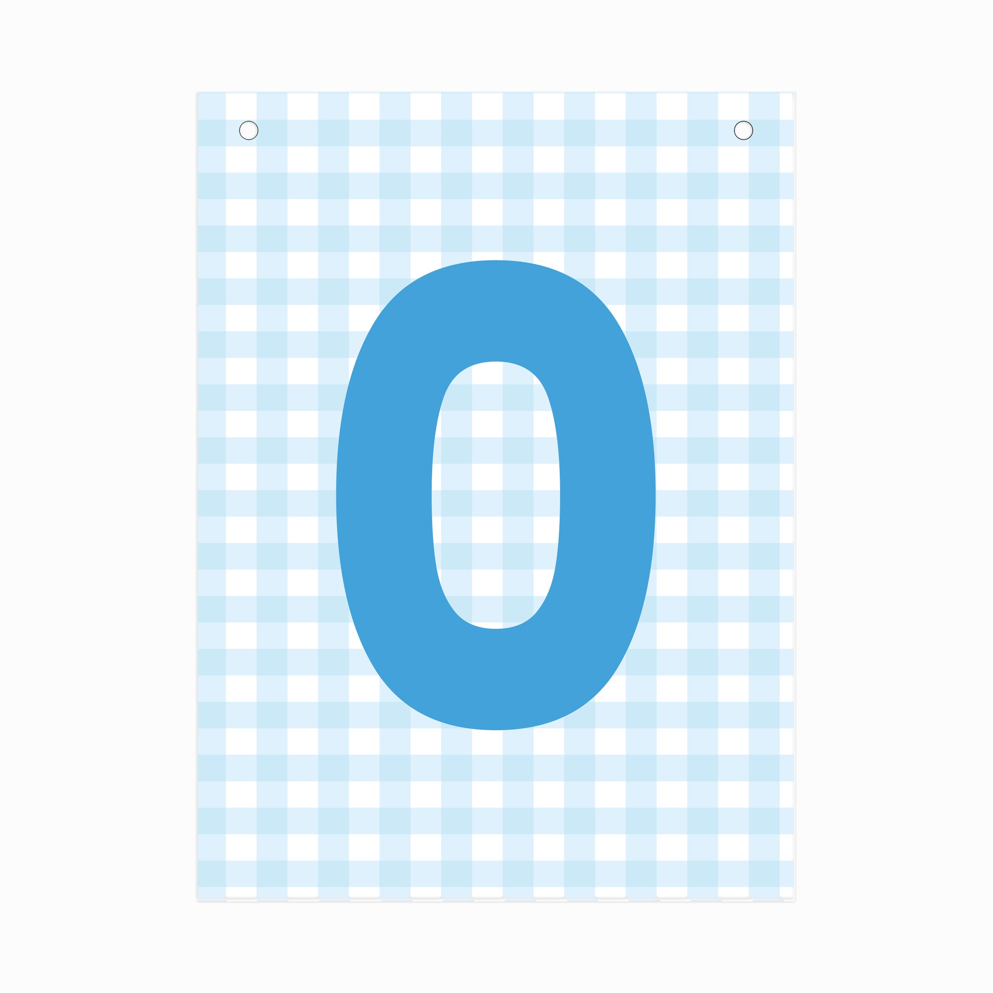 Make Your Own Banner Aqua Number 0  size 7 x 5.16inch 1pc IB