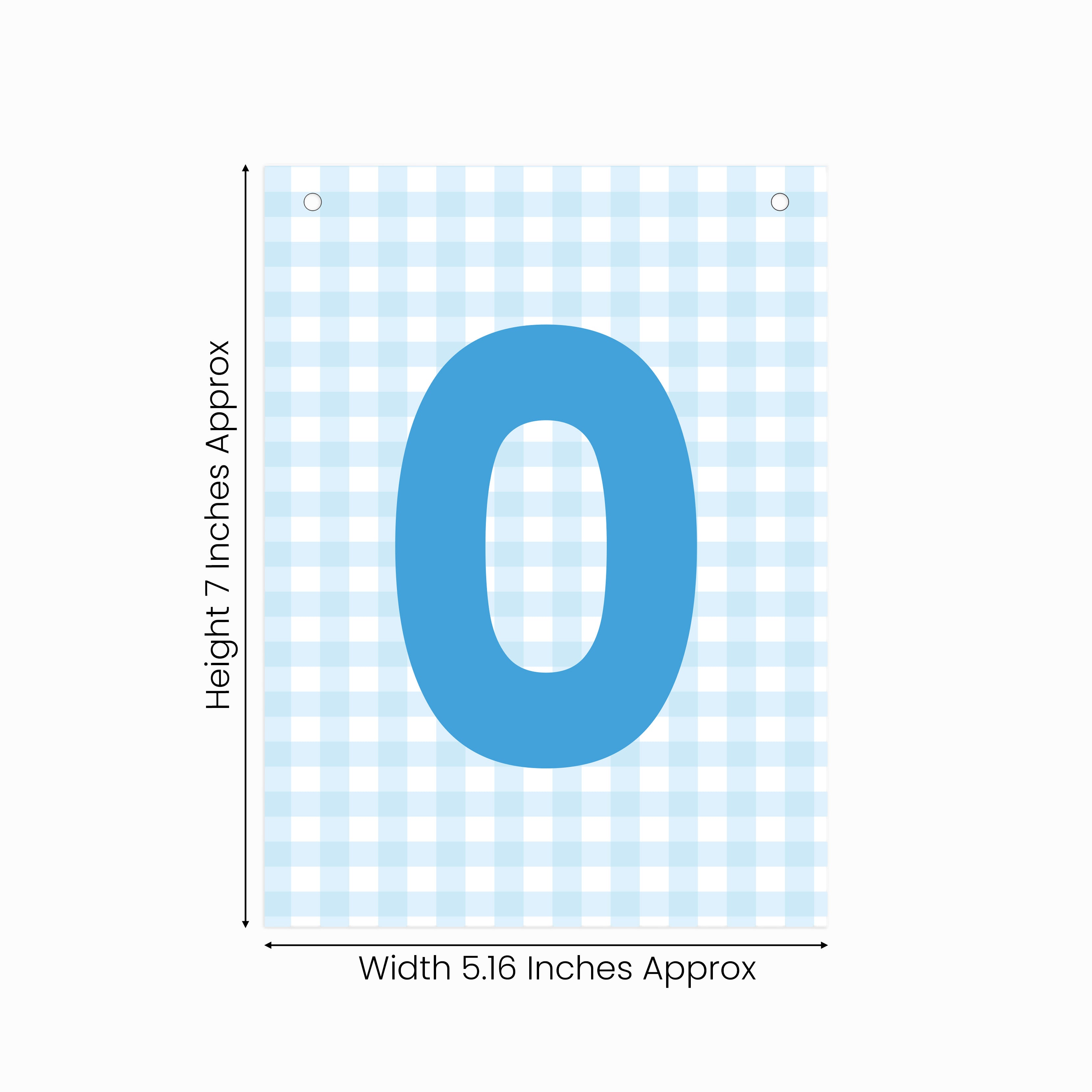 Make Your Own Banner Aqua Number 0  size 7 x 5.16inch 1pc IB