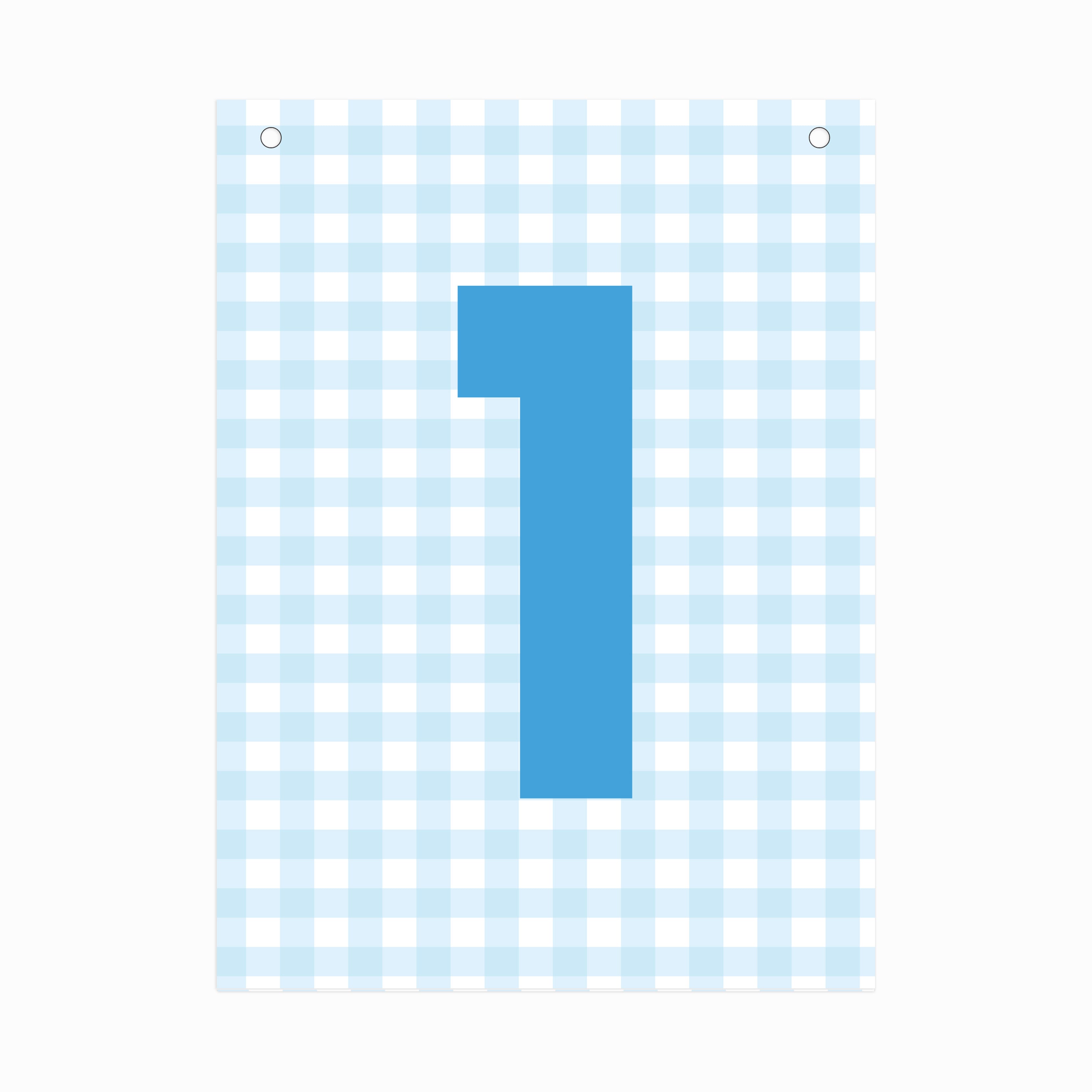 Make Your Own Banner Aqua Number 1 size 7 x 5.16inch 1pc IB